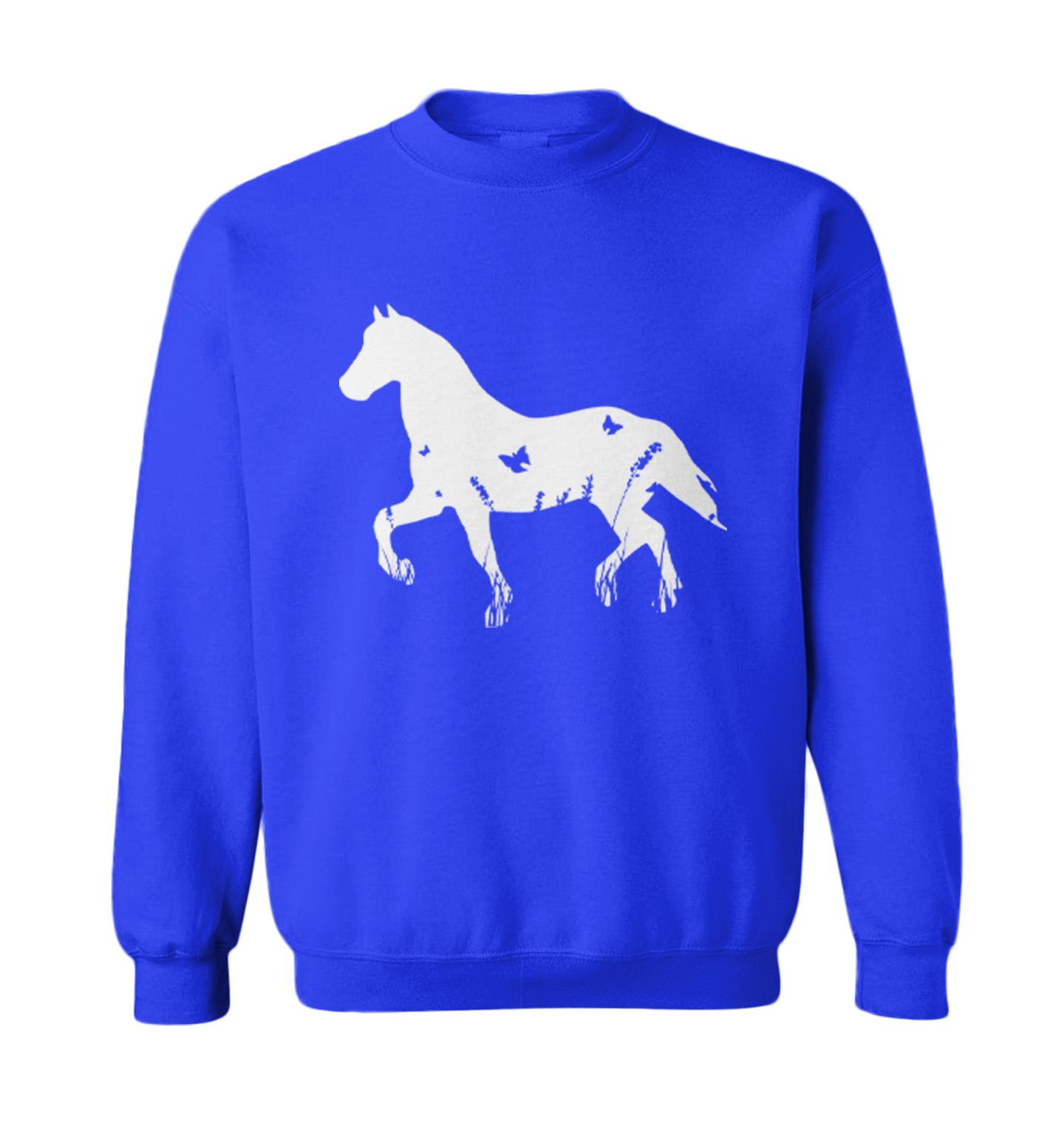 Horse Silhouette With Butterflies - Animal Lover Toddler Crewneck Sweater - Picture 8 of 8