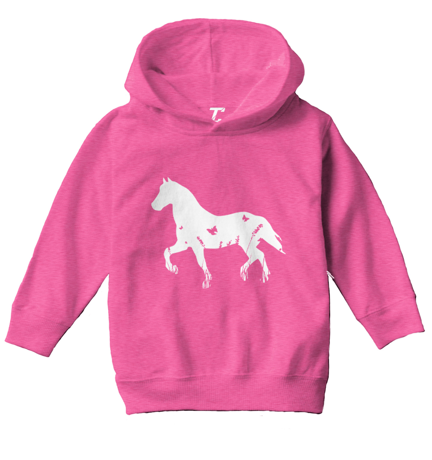 Horse Silhouette With Butterflies - Animal Lover Toddler/Youth Hoodie - Picture 4 of 12