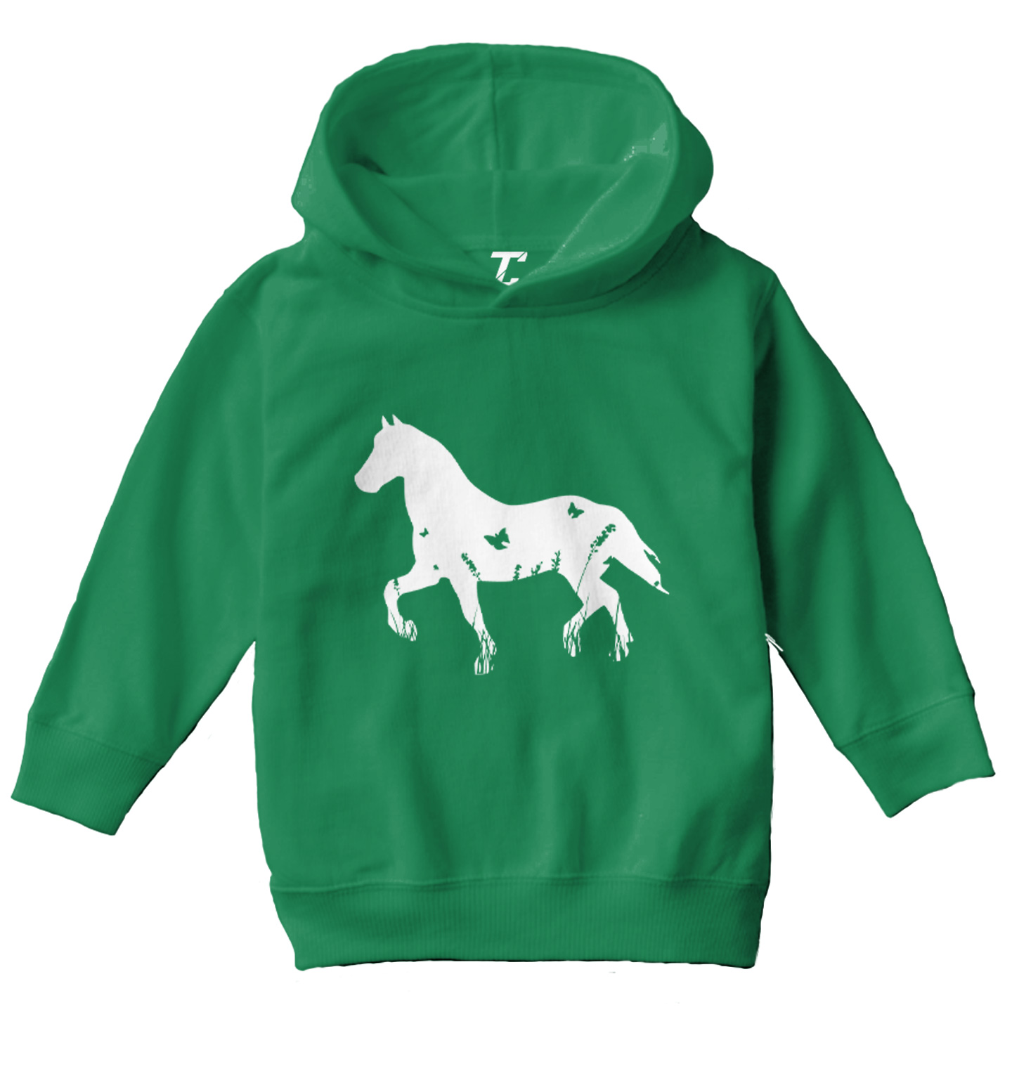 Horse Silhouette With Butterflies - Animal Lover Toddler/Youth Hoodie - Picture 5 of 12