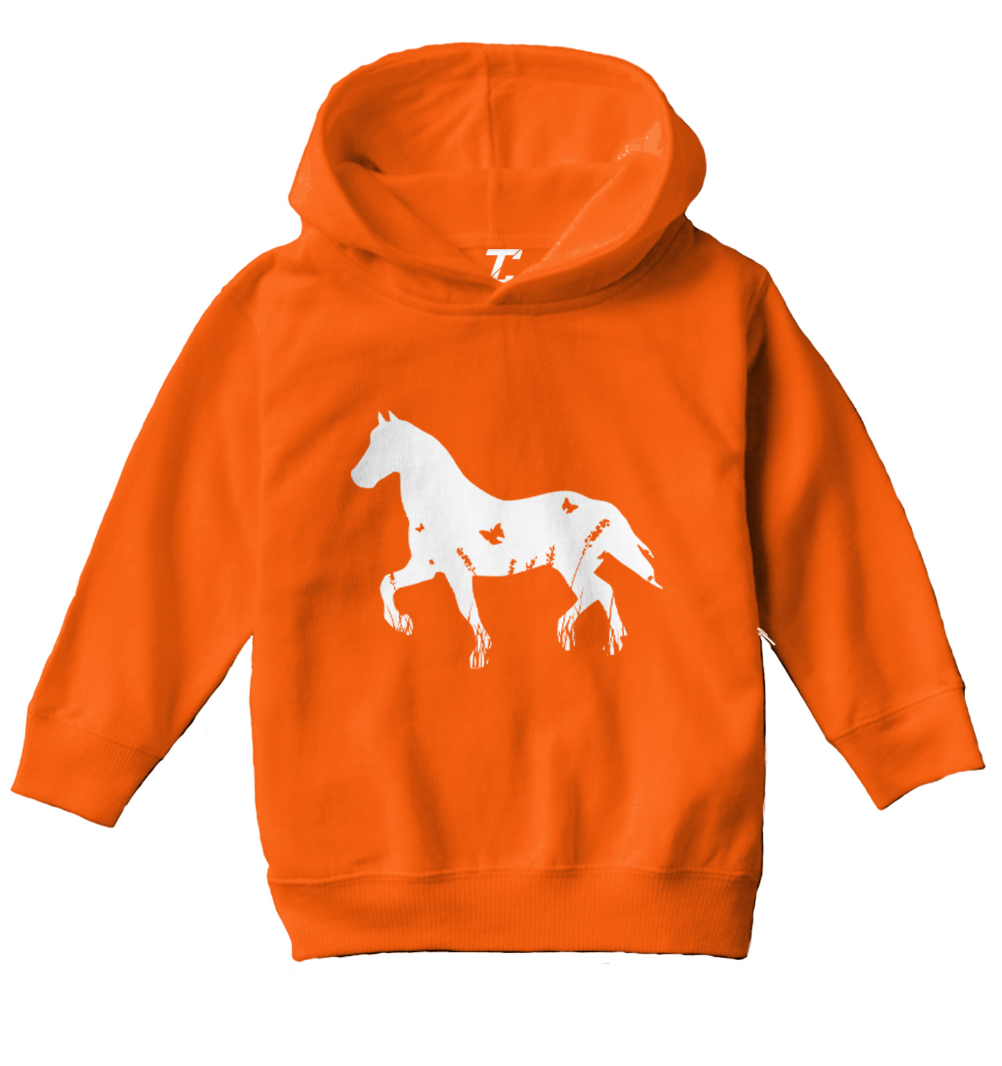 Horse Silhouette With Butterflies - Animal Lover Toddler/Youth Hoodie - Picture 8 of 12