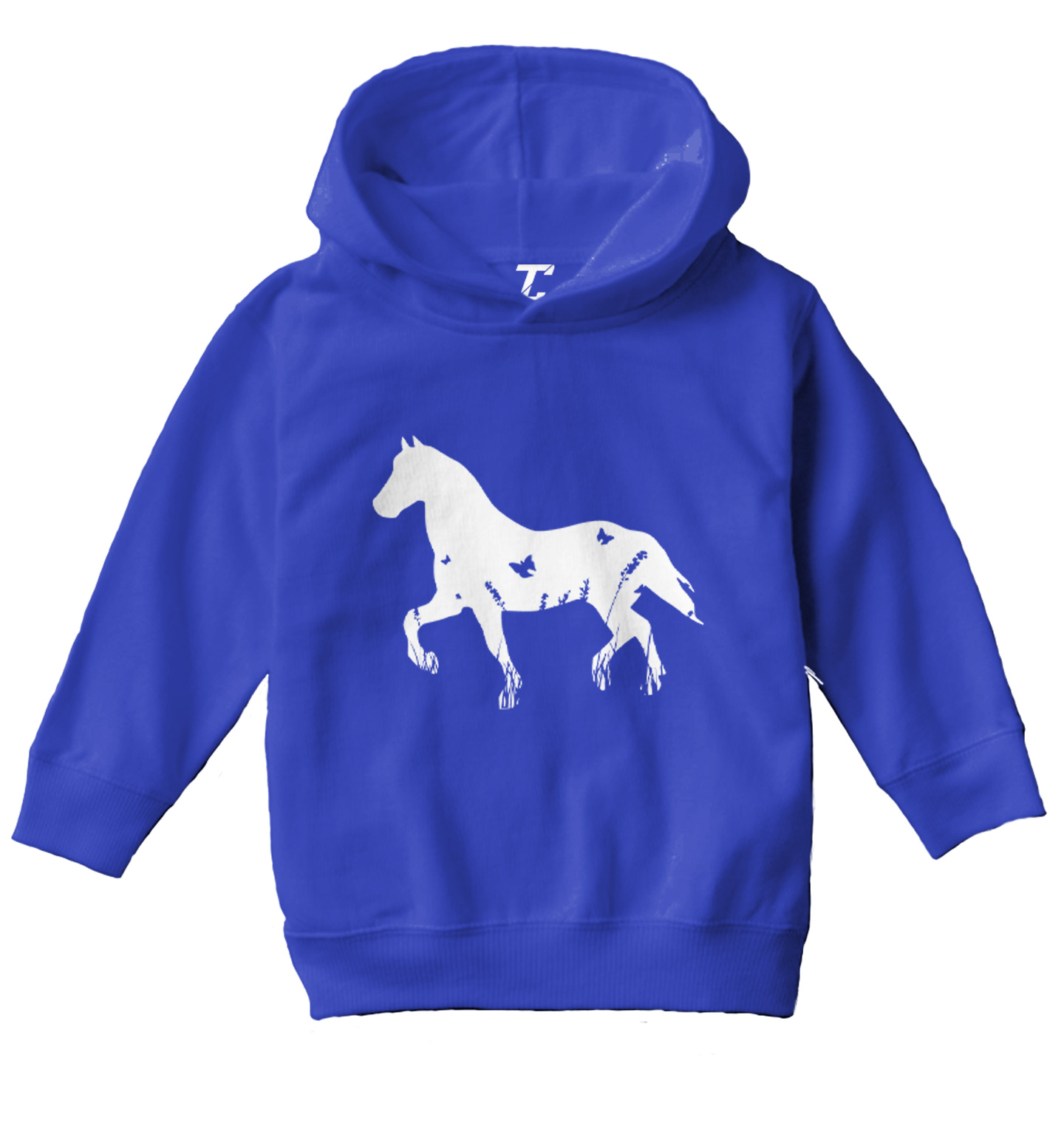 Horse Silhouette With Butterflies - Animal Lover Toddler/Youth Hoodie - Picture 11 of 12
