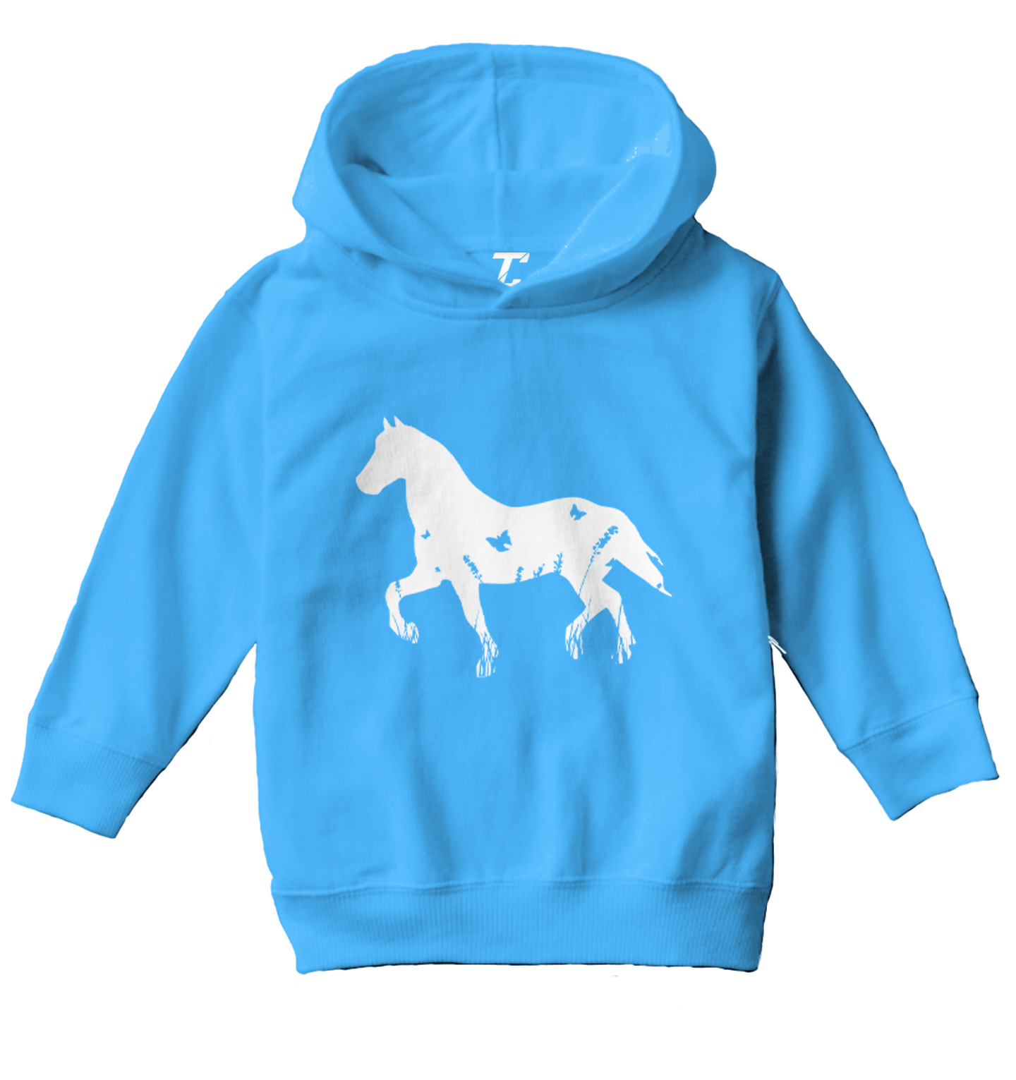 Horse Silhouette With Butterflies - Animal Lover Toddler/Youth Hoodie - Picture 12 of 12