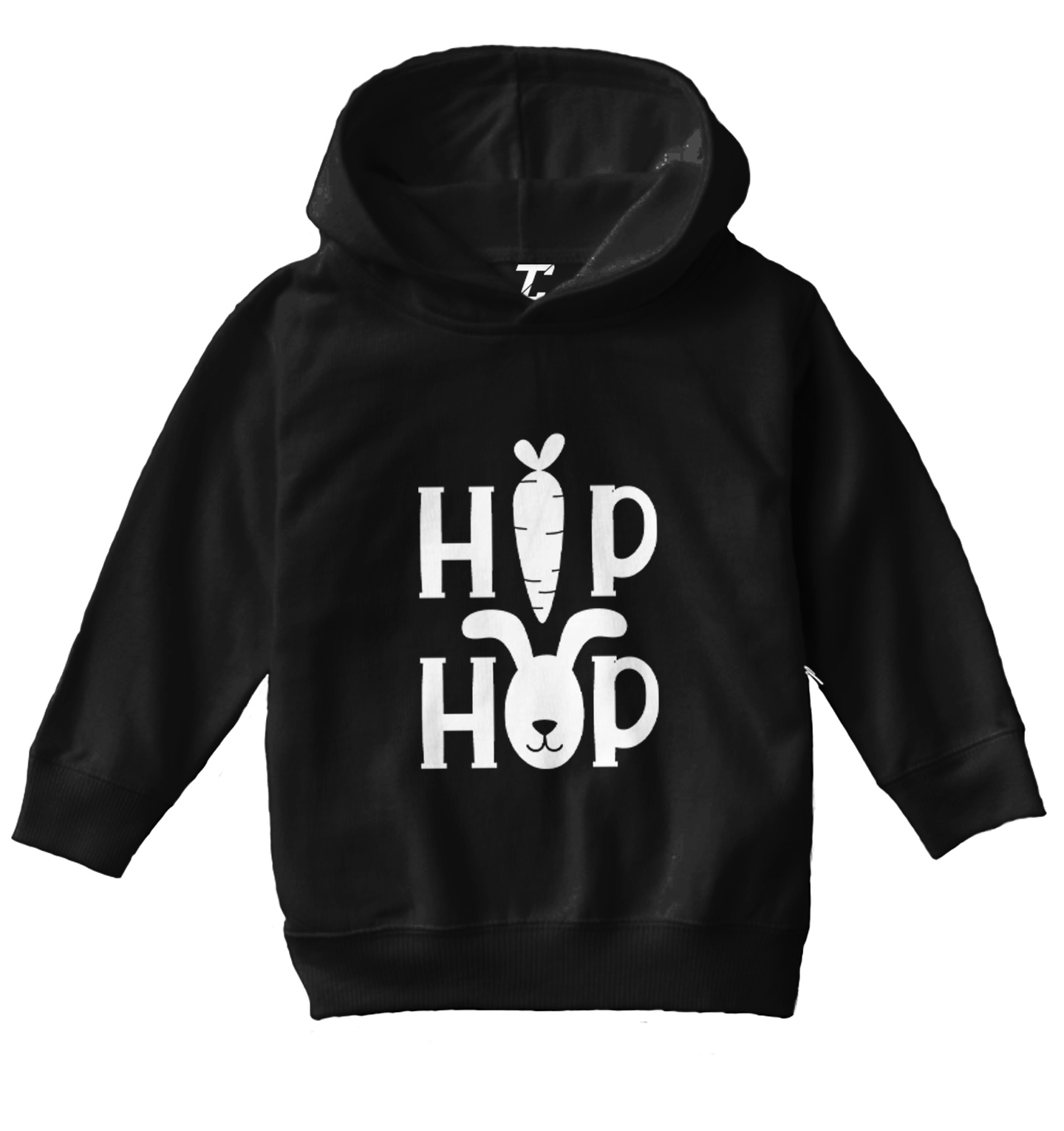 Hip Hop Easter Rabbit - Bunny Carrott Holiday Music Rap Toddler/Youth Hoodie - Picture 2 of 12