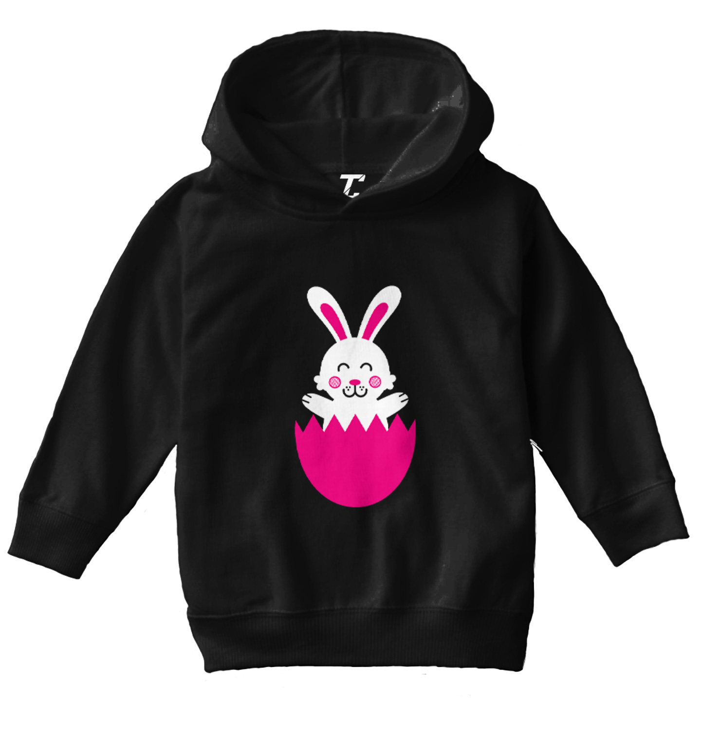 Easter Rabbit In Egg - Cute Adorable Bunny Holiday Toddler/Youth Hoodie - Picture 2 of 12