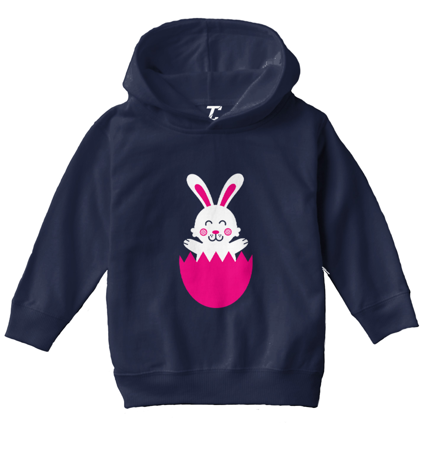 Easter Rabbit In Egg - Cute Adorable Bunny Holiday Toddler/Youth Hoodie - Picture 7 of 12
