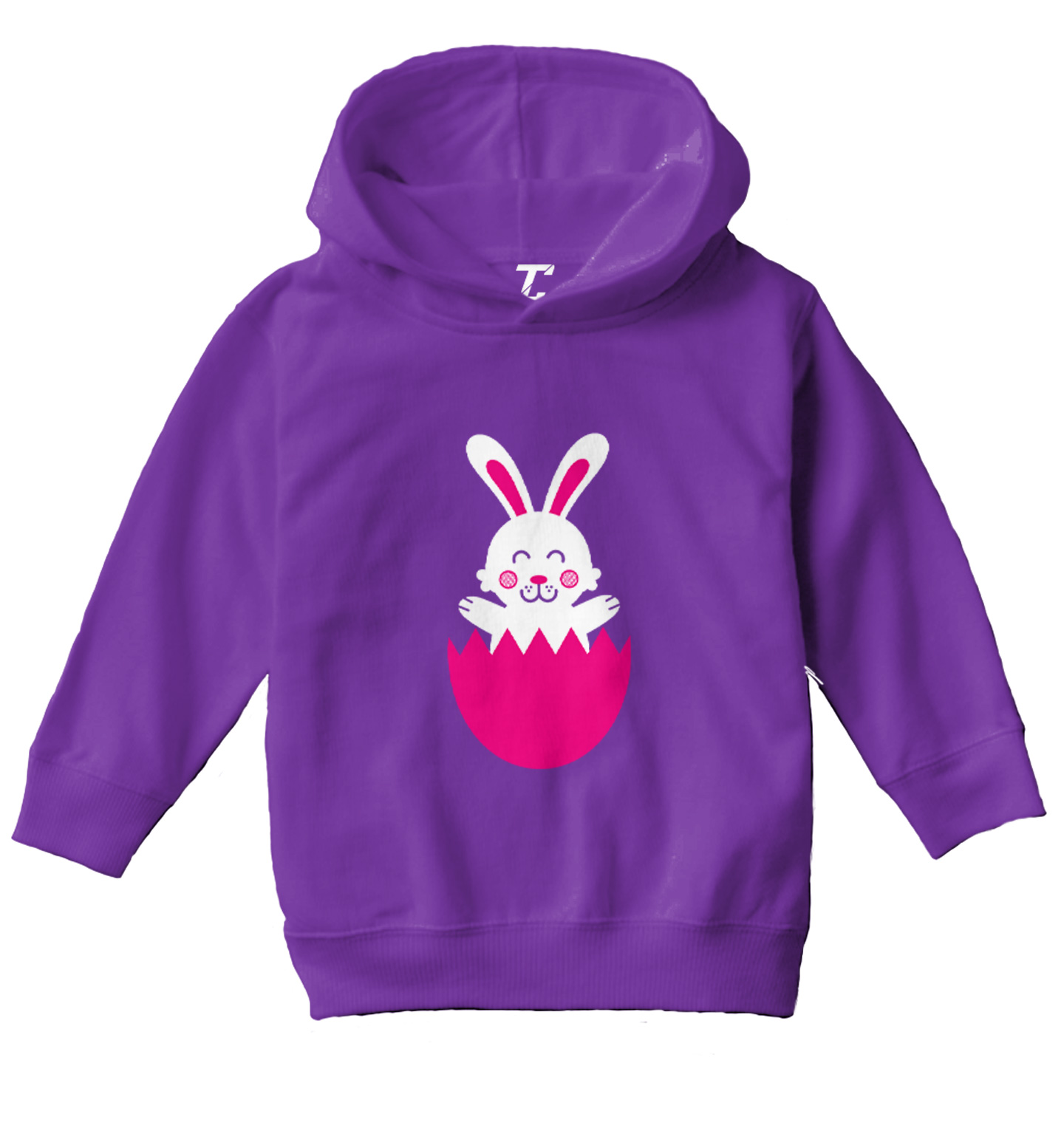 Easter Rabbit In Egg - Cute Adorable Bunny Holiday Toddler/Youth Hoodie - Picture 9 of 12