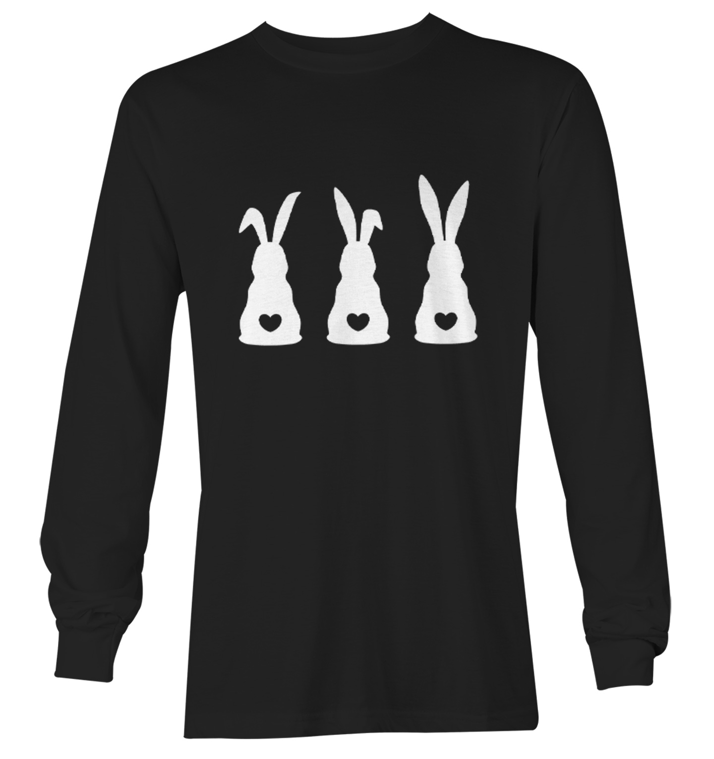 Three Rabbits With Heart Tails - Bunny Easter Holiday Youth T-Shirt - Picture 13 of 20