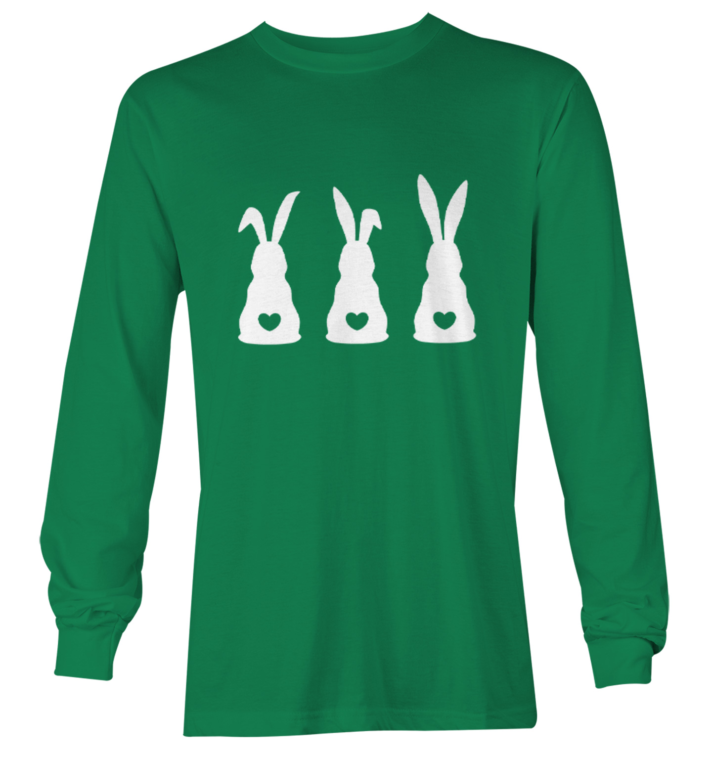 Three Rabbits With Heart Tails - Bunny Easter Holiday Youth T-Shirt - Picture 15 of 20