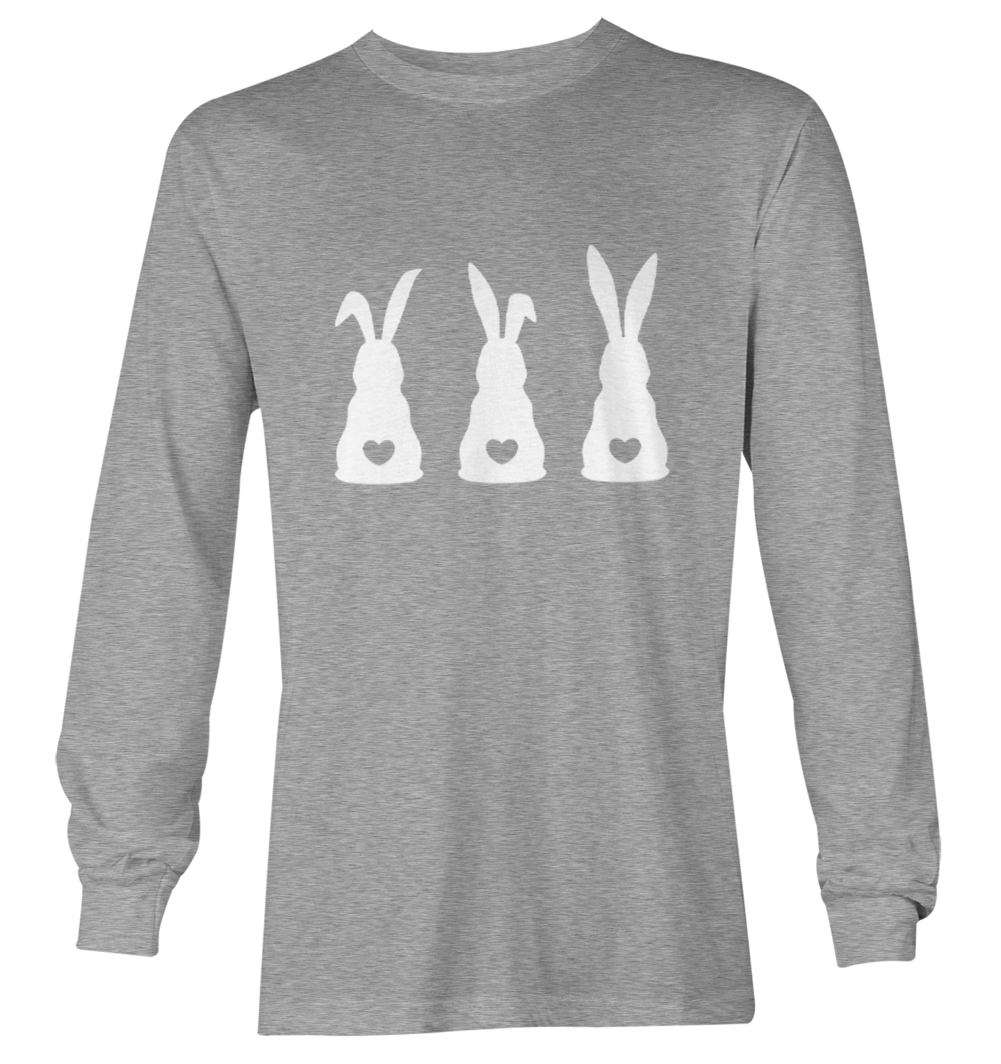 Three Rabbits With Heart Tails - Bunny Easter Holiday Youth T-Shirt - Picture 16 of 20