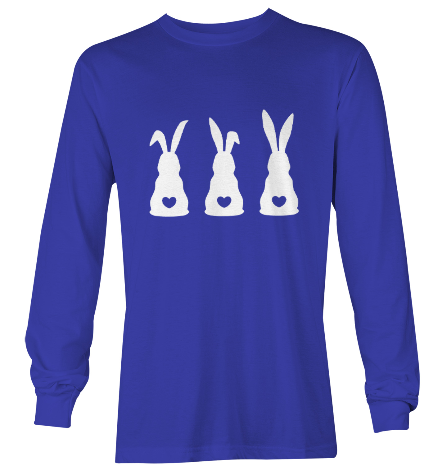 Three Rabbits With Heart Tails - Bunny Easter Holiday Youth T-Shirt - Picture 20 of 20