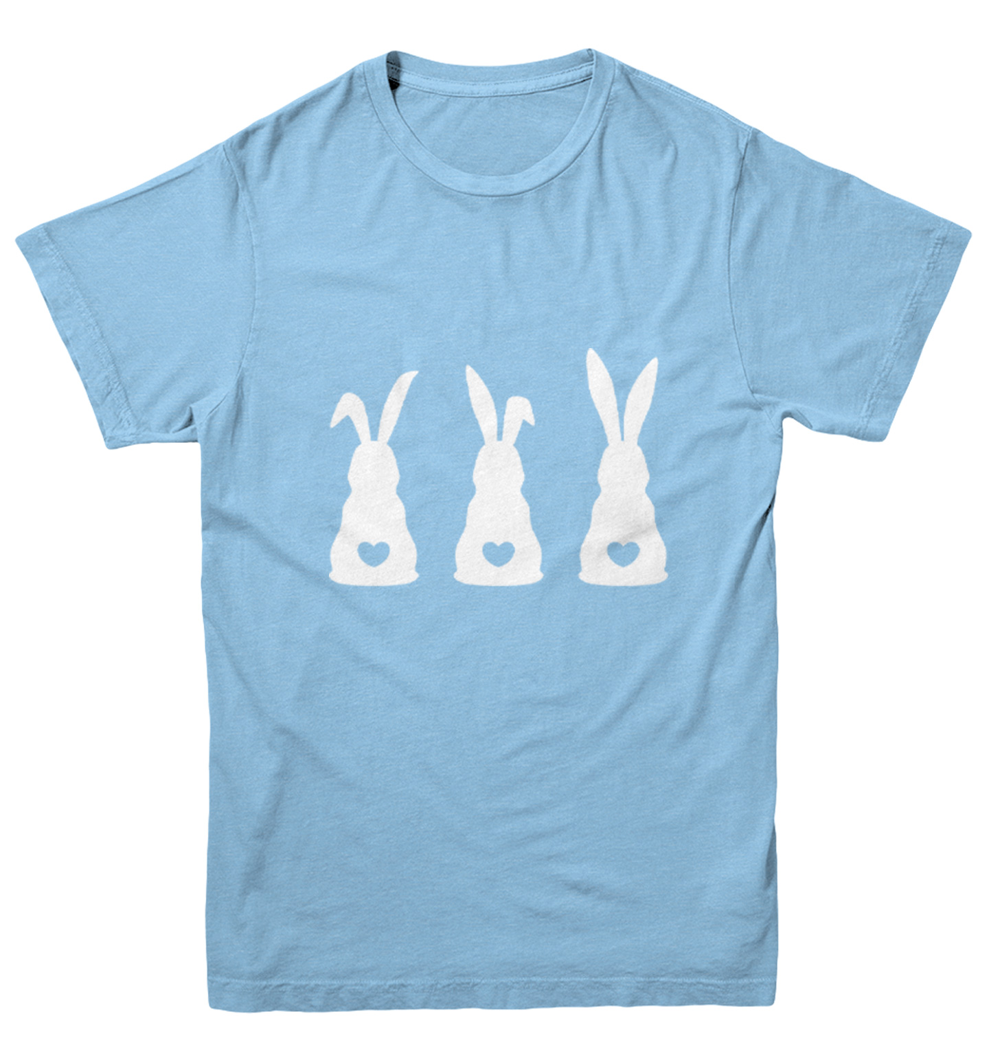Three Rabbits With Heart Tails - Bunny Easter Holiday Youth T-Shirt - Picture 5 of 20