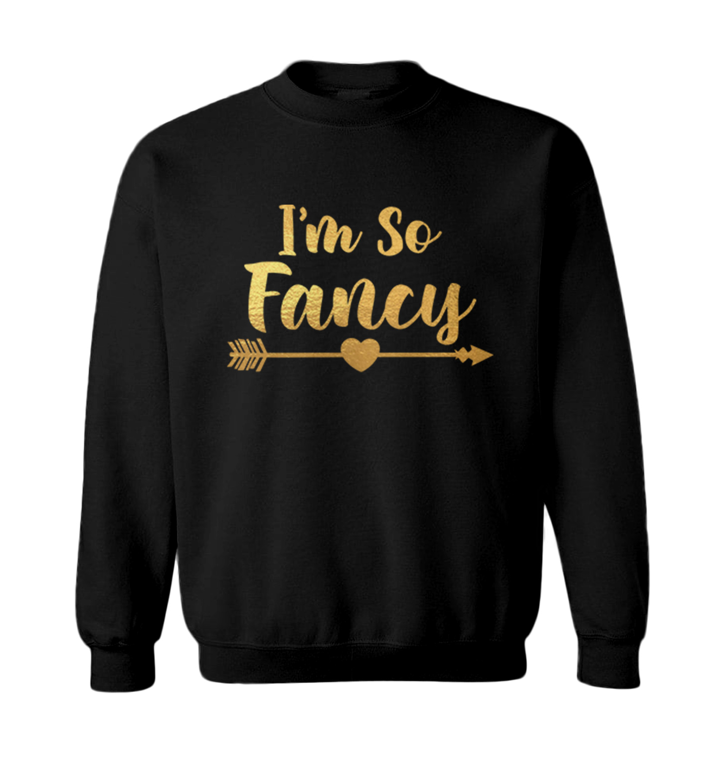 I'm So Fancy Gold Foil - Baby Girl Boy Newborn Birth Toddler Crewneck Sweater - Picture 2 of 8