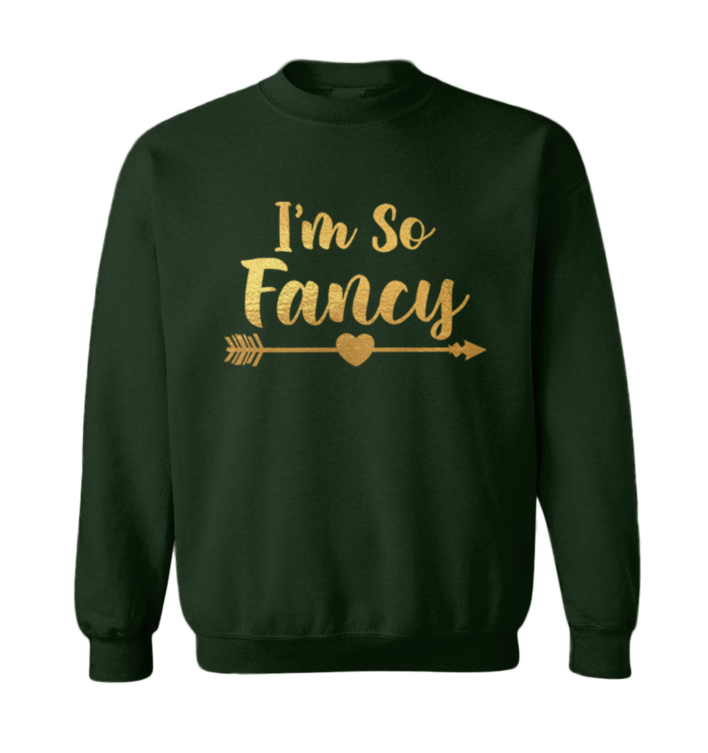 I'm So Fancy Gold Foil - Baby Girl Boy Newborn Birth Toddler Crewneck Sweater - Picture 3 of 8