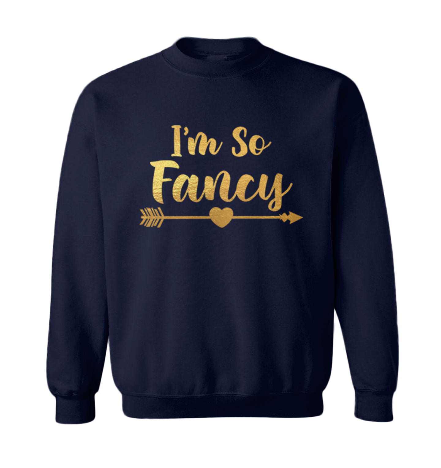 I'm So Fancy Gold Foil - Baby Girl Boy Newborn Birth Toddler Crewneck Sweater - Picture 5 of 8