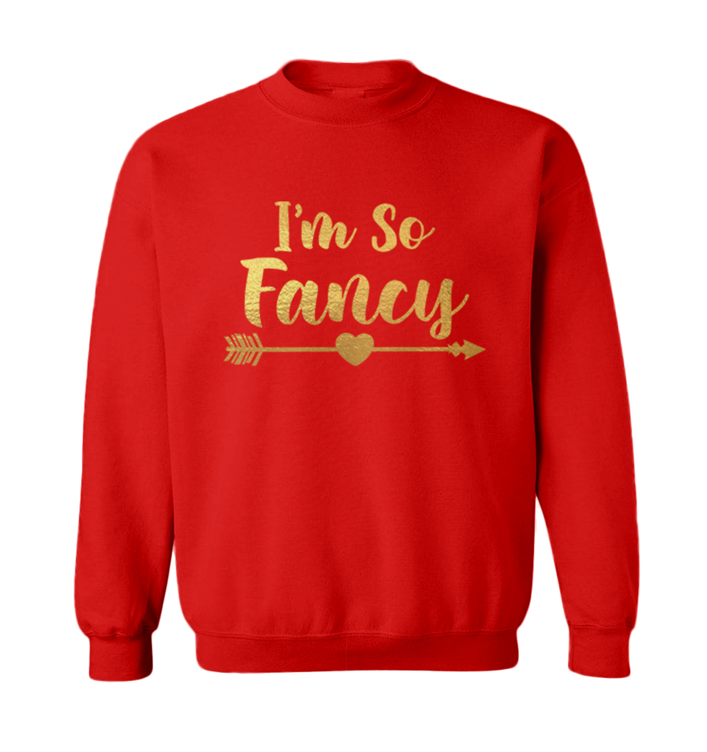 I'm So Fancy Gold Foil - Baby Girl Boy Newborn Birth Toddler Crewneck Sweater - Picture 7 of 8