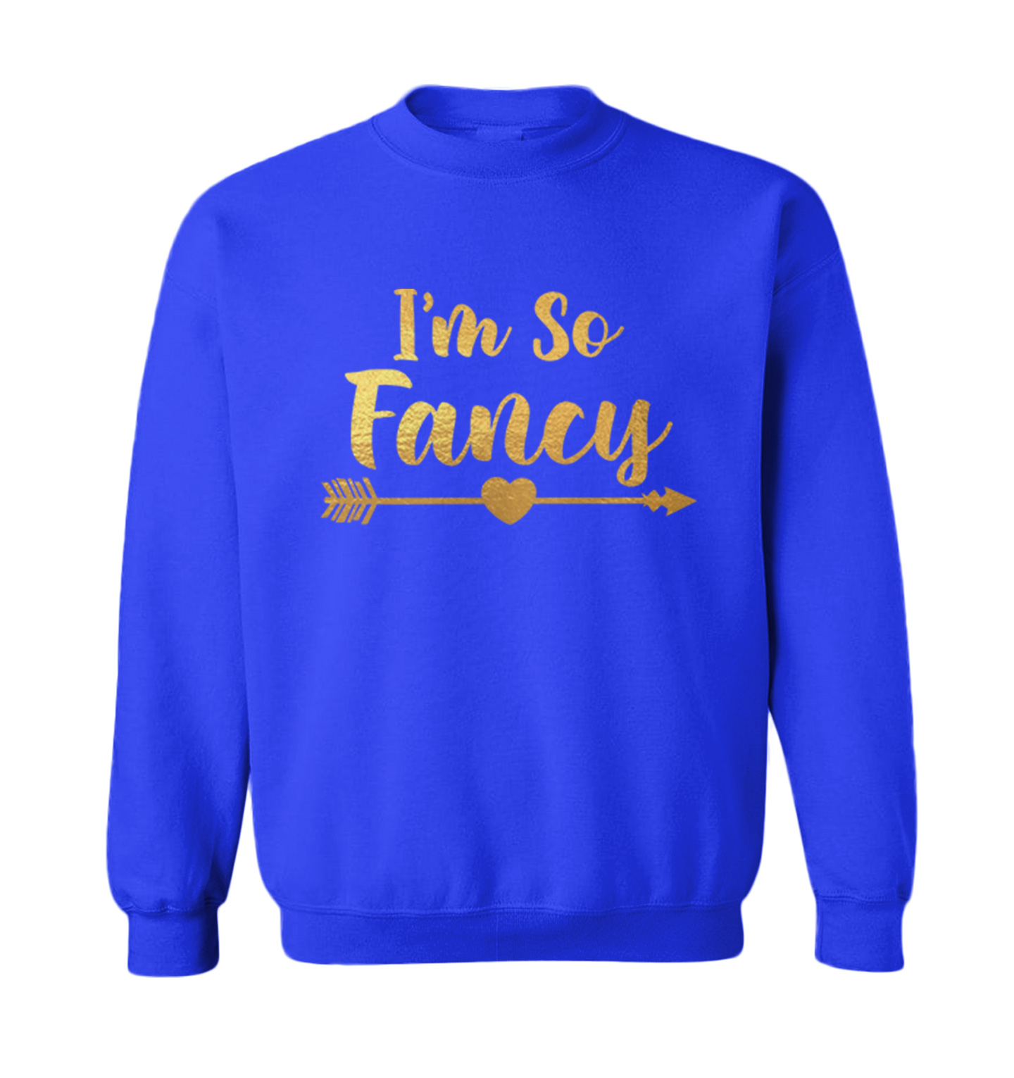 I'm So Fancy Gold Foil - Baby Girl Boy Newborn Birth Toddler Crewneck Sweater - Picture 8 of 8