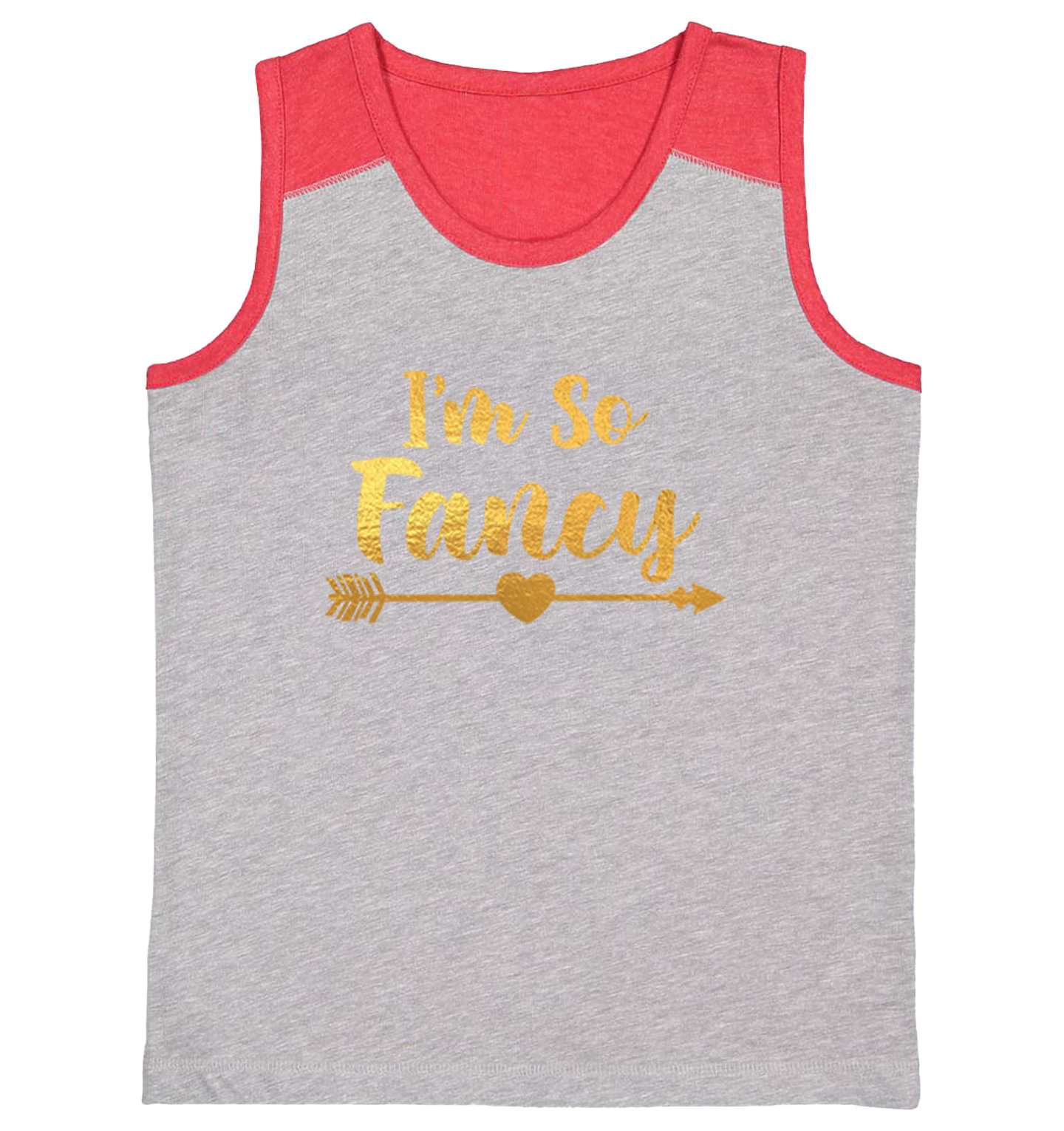 I'm So Fancy Gold Foil - Baby Girl Boy Newborn Birth Youth Contrast Tank Top - Picture 7 of 7