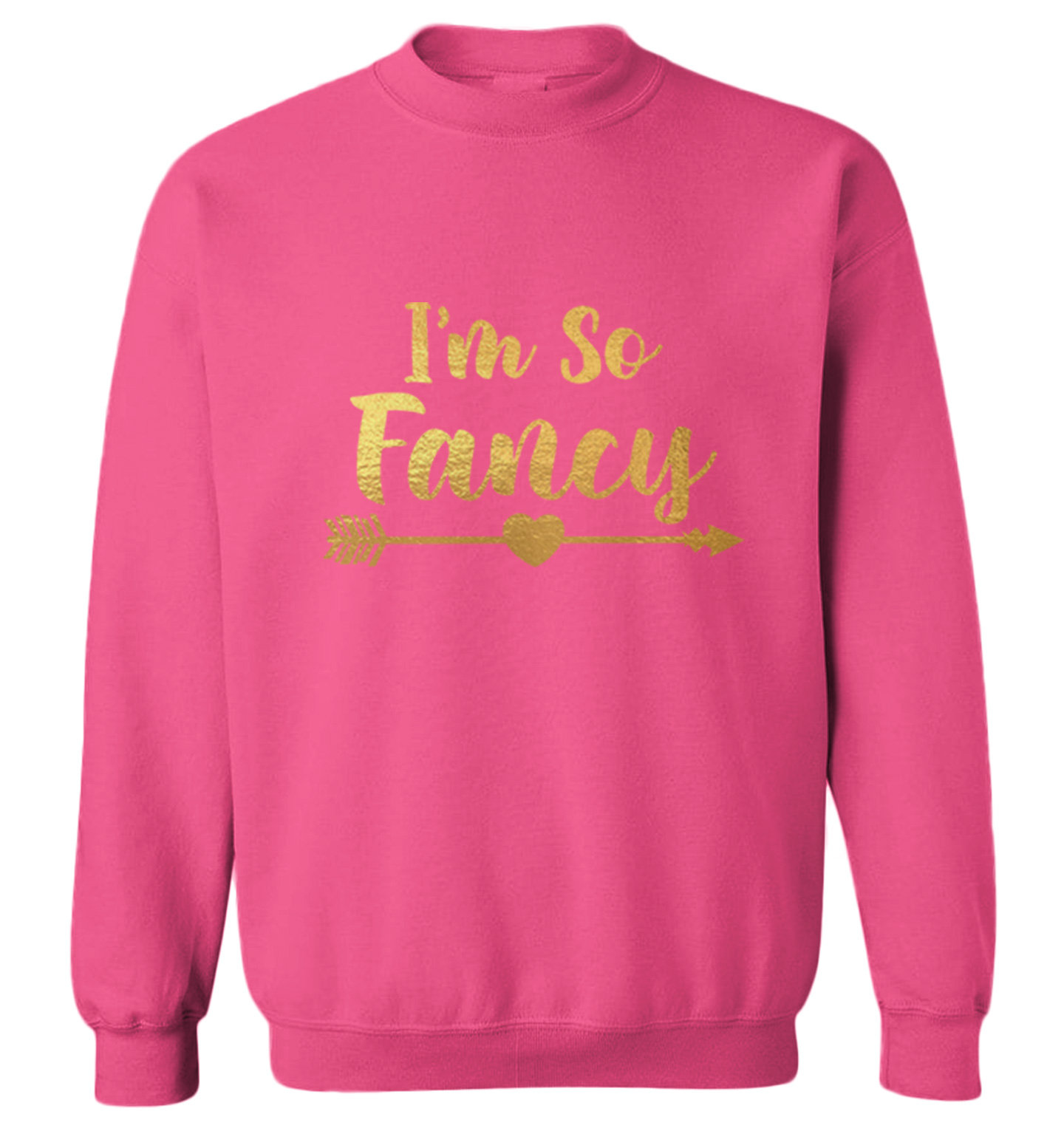 I'm So Fancy Gold Foil - Baby Girl Boy Newborn Birth Toddler Crewneck Sweater - Picture 6 of 8