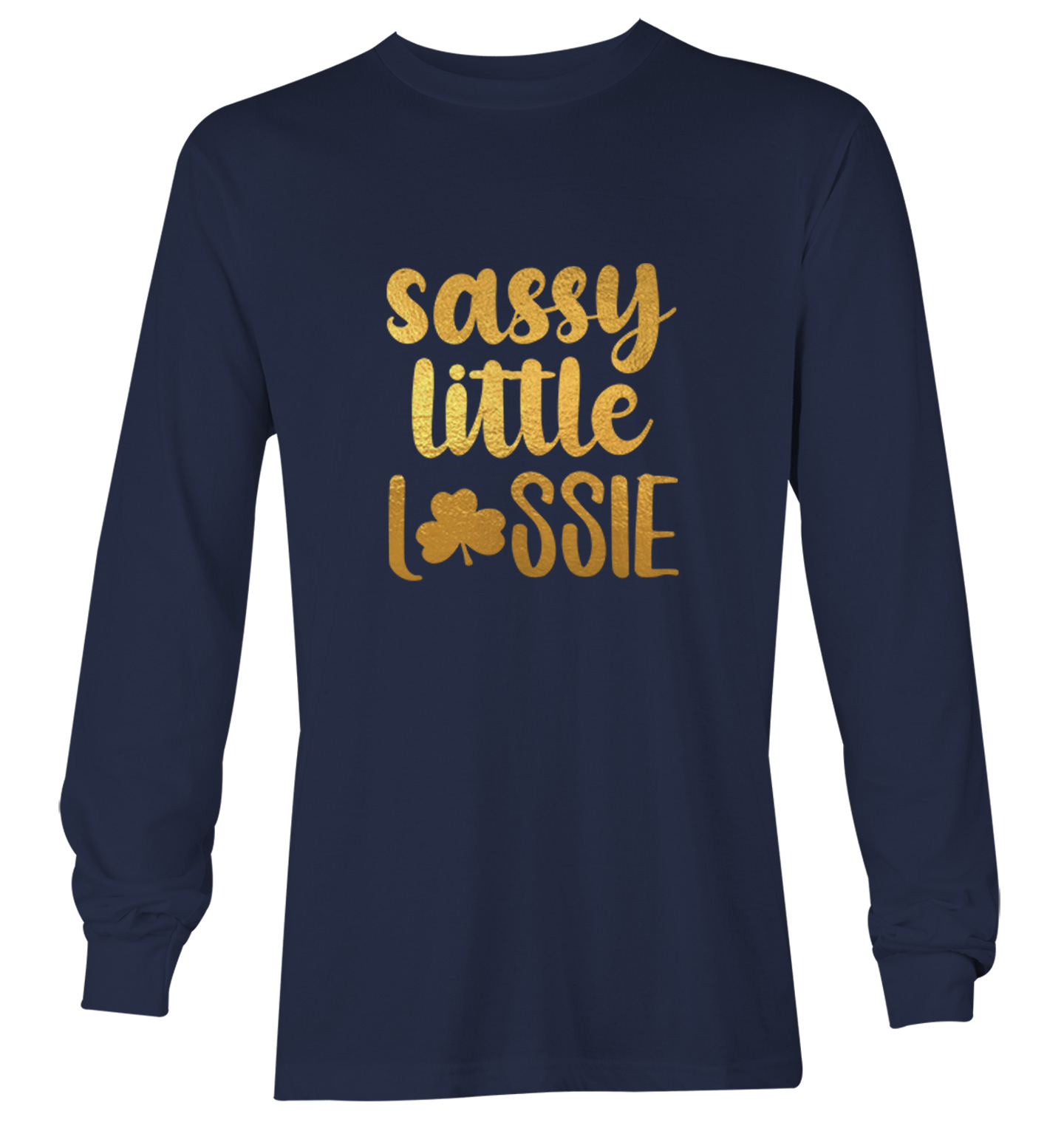 Sassy Little Lassie Gold Foil - St. Patrick's Day Youth T-Shirt - Picture 17 of 20