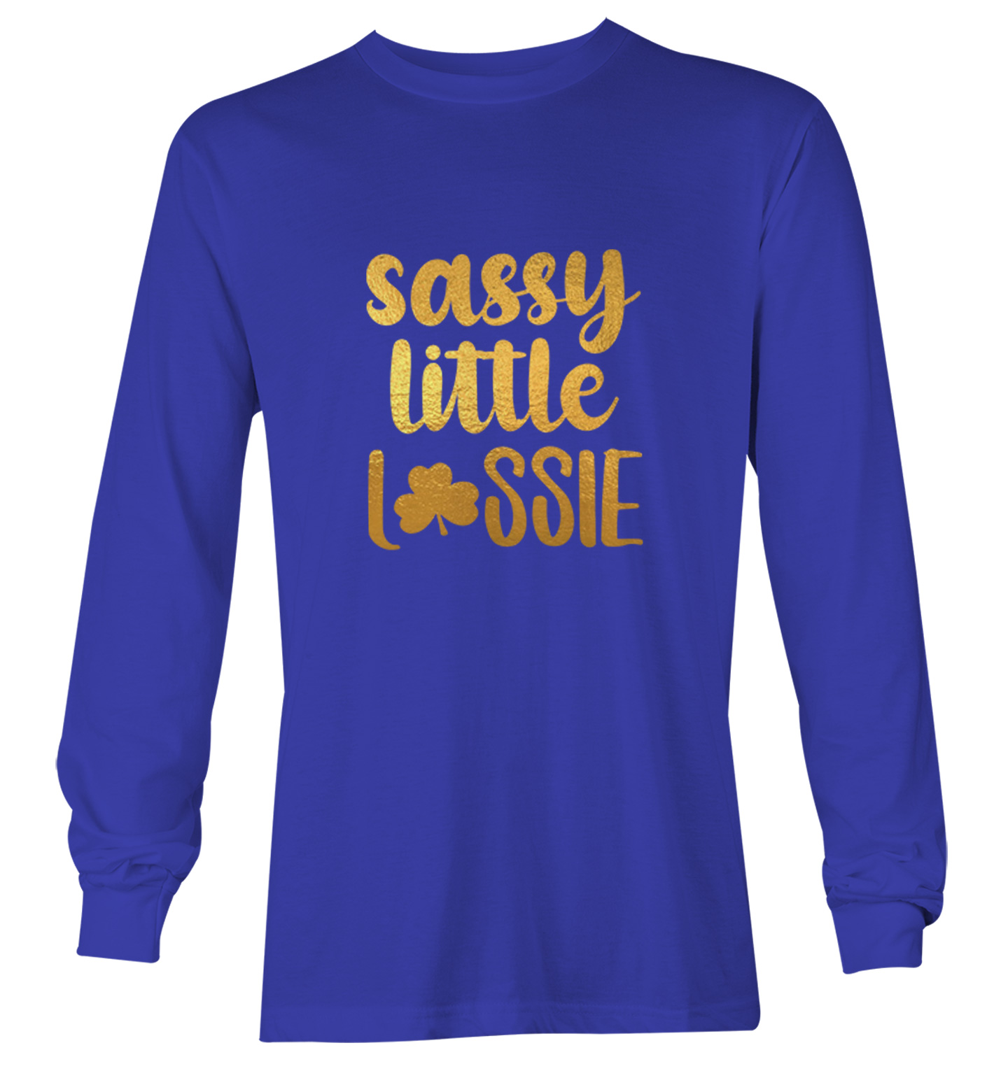 Sassy Little Lassie Gold Foil - St. Patrick's Day Youth T-Shirt - Picture 20 of 20