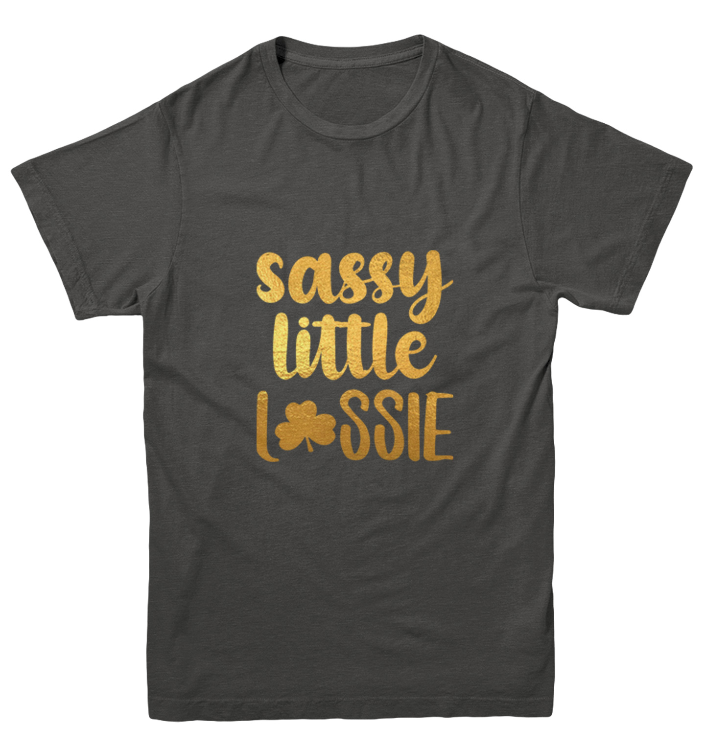 Sassy Little Lassie Gold Foil - St. Patrick's Day Youth T-Shirt - Picture 3 of 20