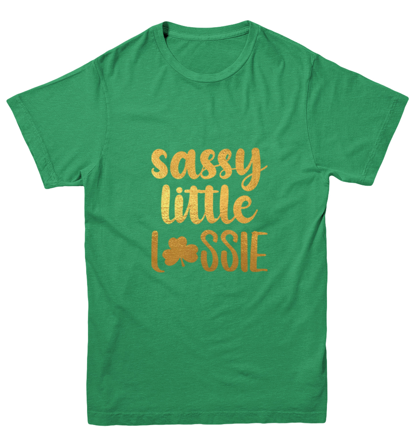 Sassy Little Lassie Gold Foil - St. Patrick's Day Youth T-Shirt - Picture 4 of 20