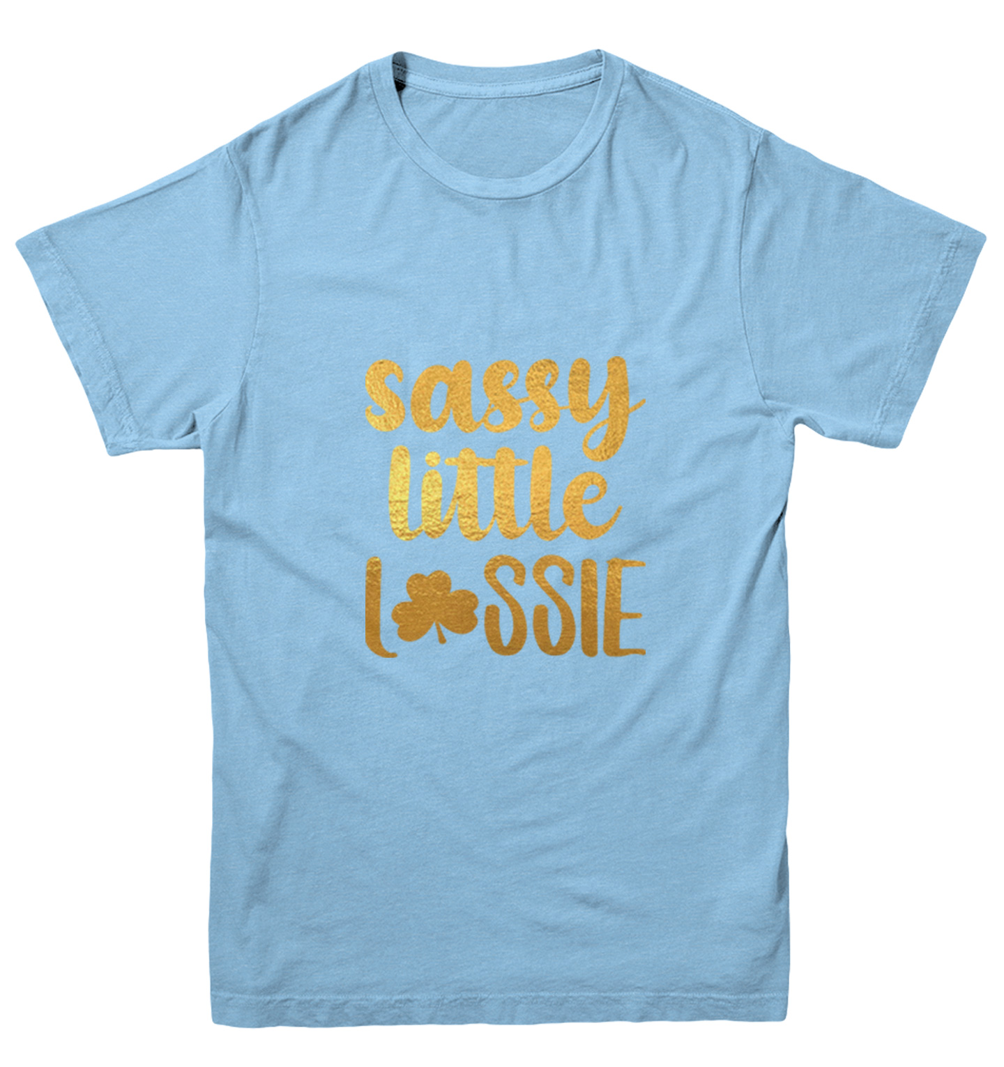 Sassy Little Lassie Gold Foil - St. Patrick's Day Youth T-Shirt - Picture 5 of 20