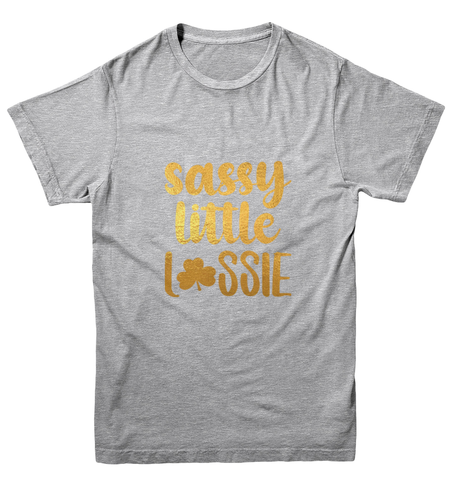 Sassy Little Lassie Gold Foil - St. Patrick's Day Youth T-Shirt - Picture 6 of 20