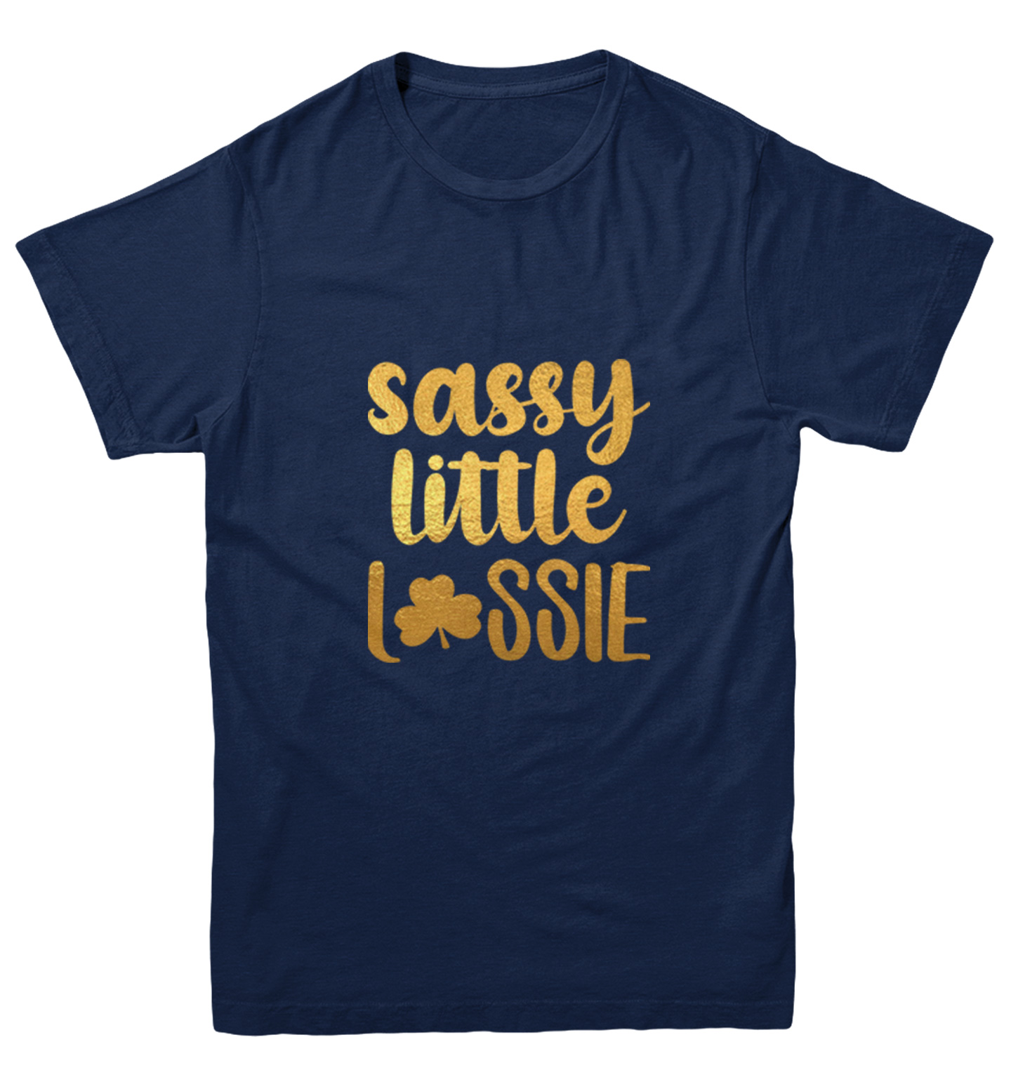 Sassy Little Lassie Gold Foil - St. Patrick's Day Youth T-Shirt - Picture 7 of 20