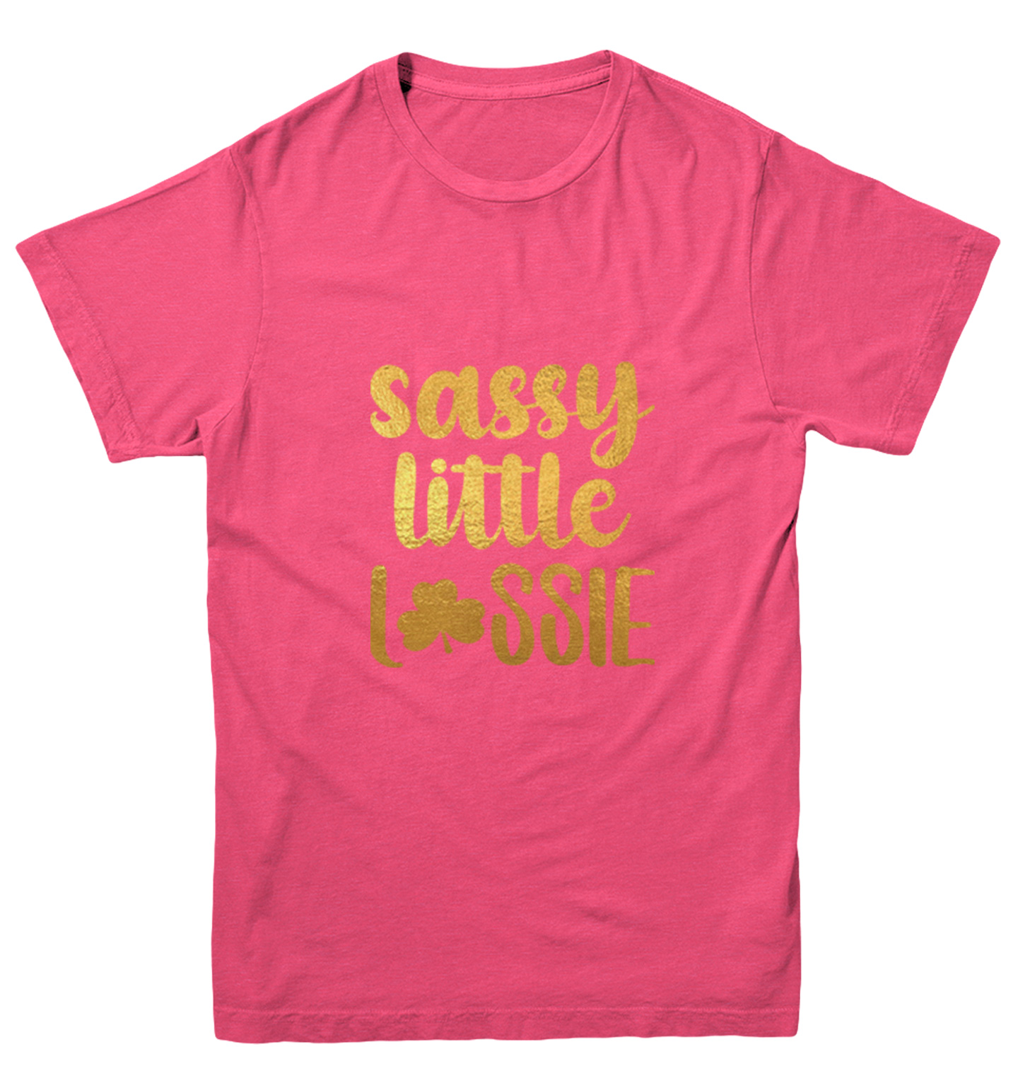 Sassy Little Lassie Gold Foil - St. Patrick's Day Youth T-Shirt - Picture 9 of 20