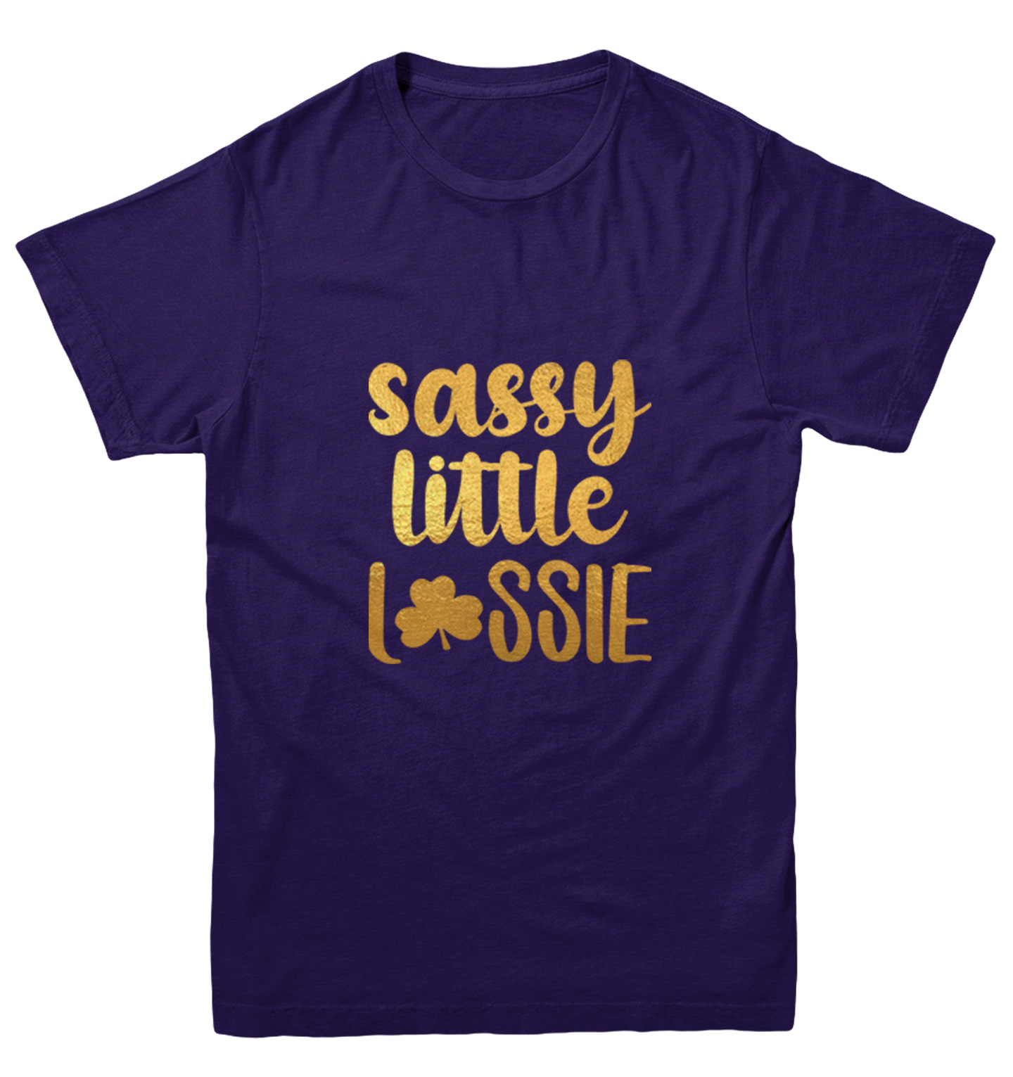 Sassy Little Lassie Gold Foil - St. Patrick's Day Youth T-Shirt - Picture 10 of 20