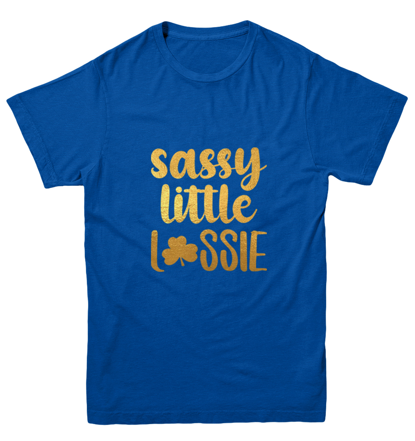 Sassy Little Lassie Gold Foil - St. Patrick's Day Youth T-Shirt - Picture 12 of 20