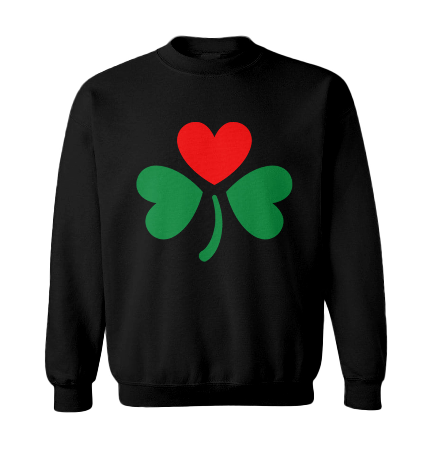 Shamrock With Heart - Love Lucky St. Patrick's Day Toddler Crewneck Sweater - Picture 2 of 8