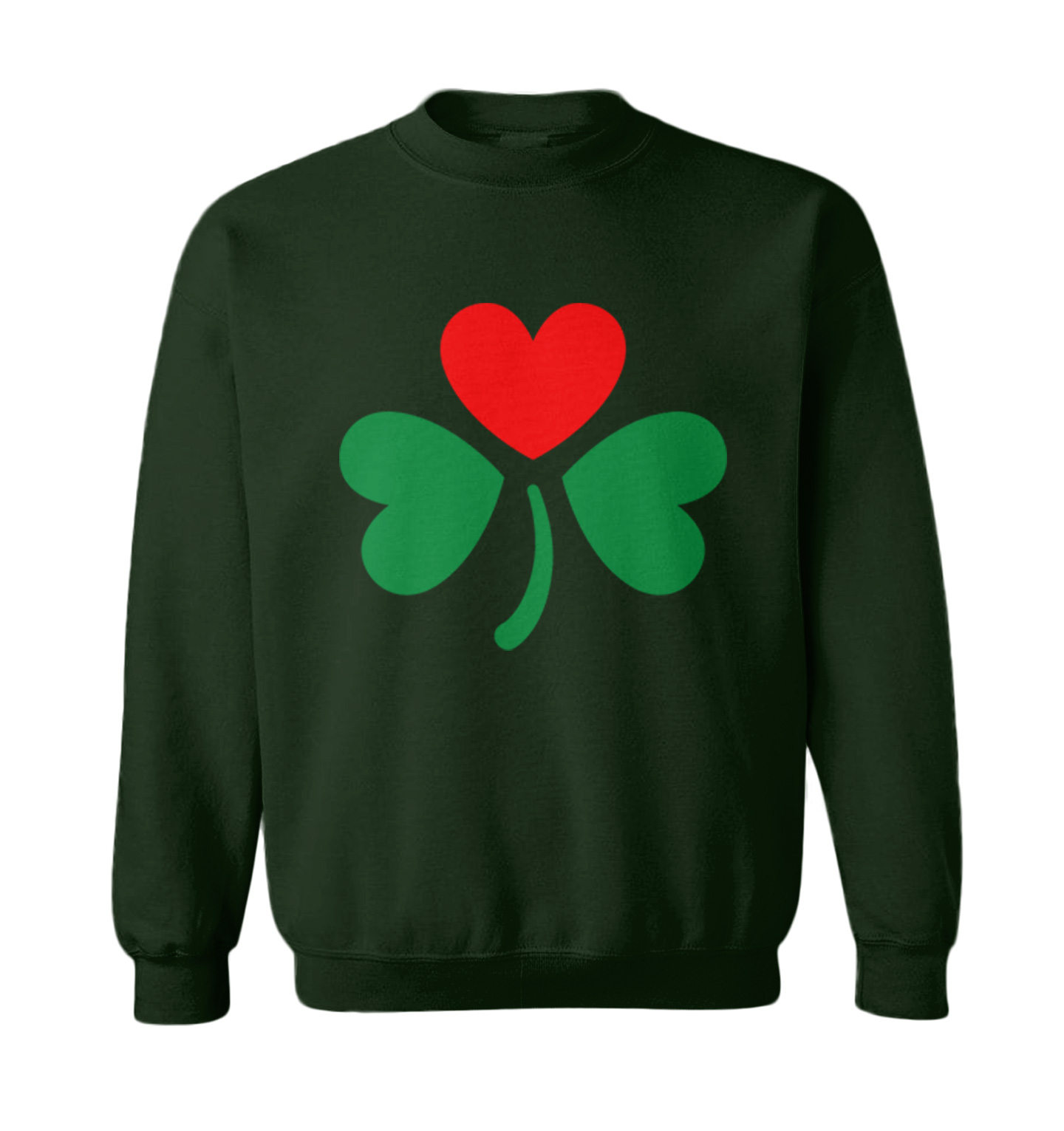 Shamrock With Heart - Love Lucky St. Patrick's Day Toddler Crewneck Sweater - Picture 3 of 8