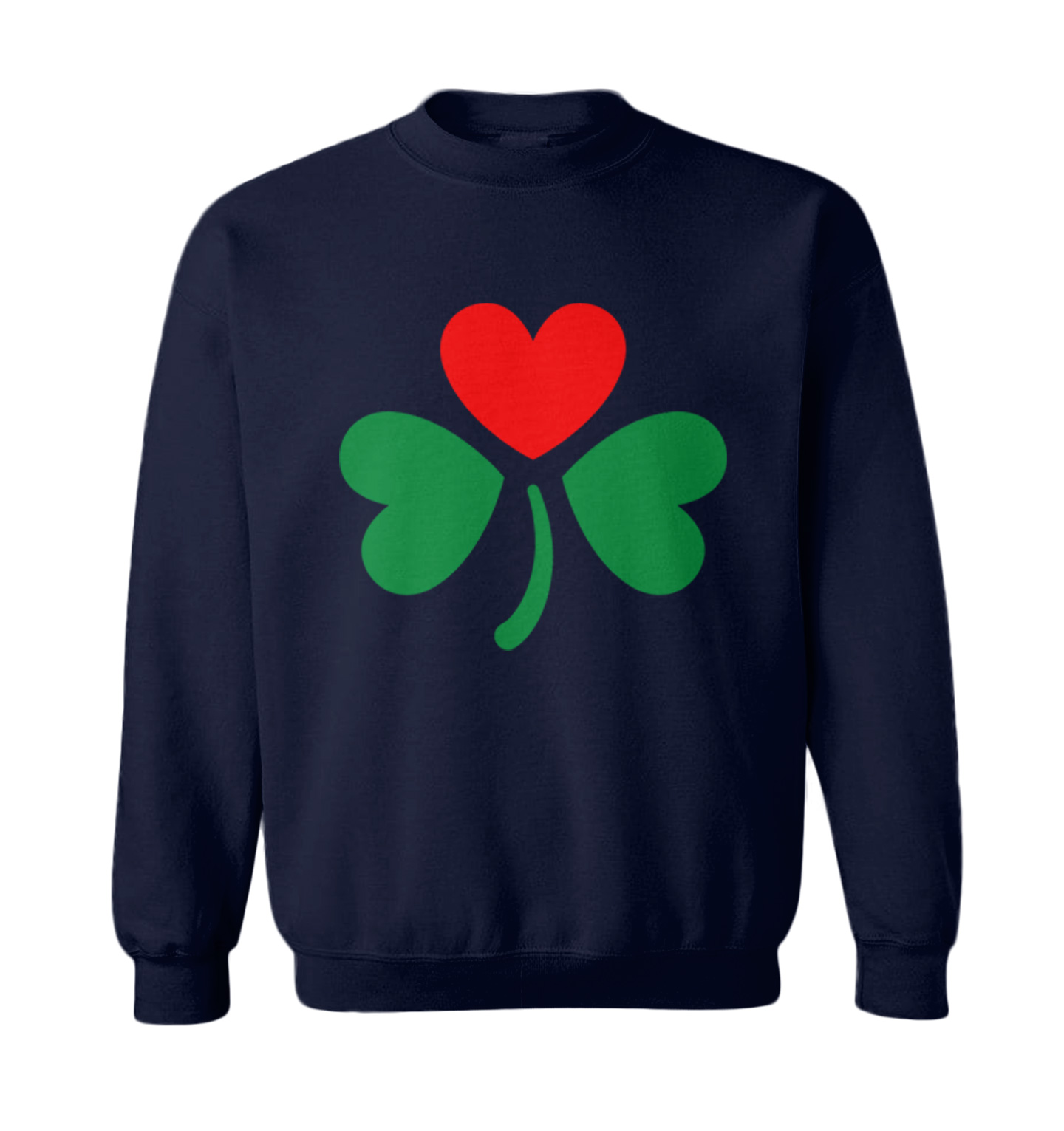 Shamrock With Heart - Love Lucky St. Patrick's Day Toddler Crewneck Sweater - Picture 5 of 8