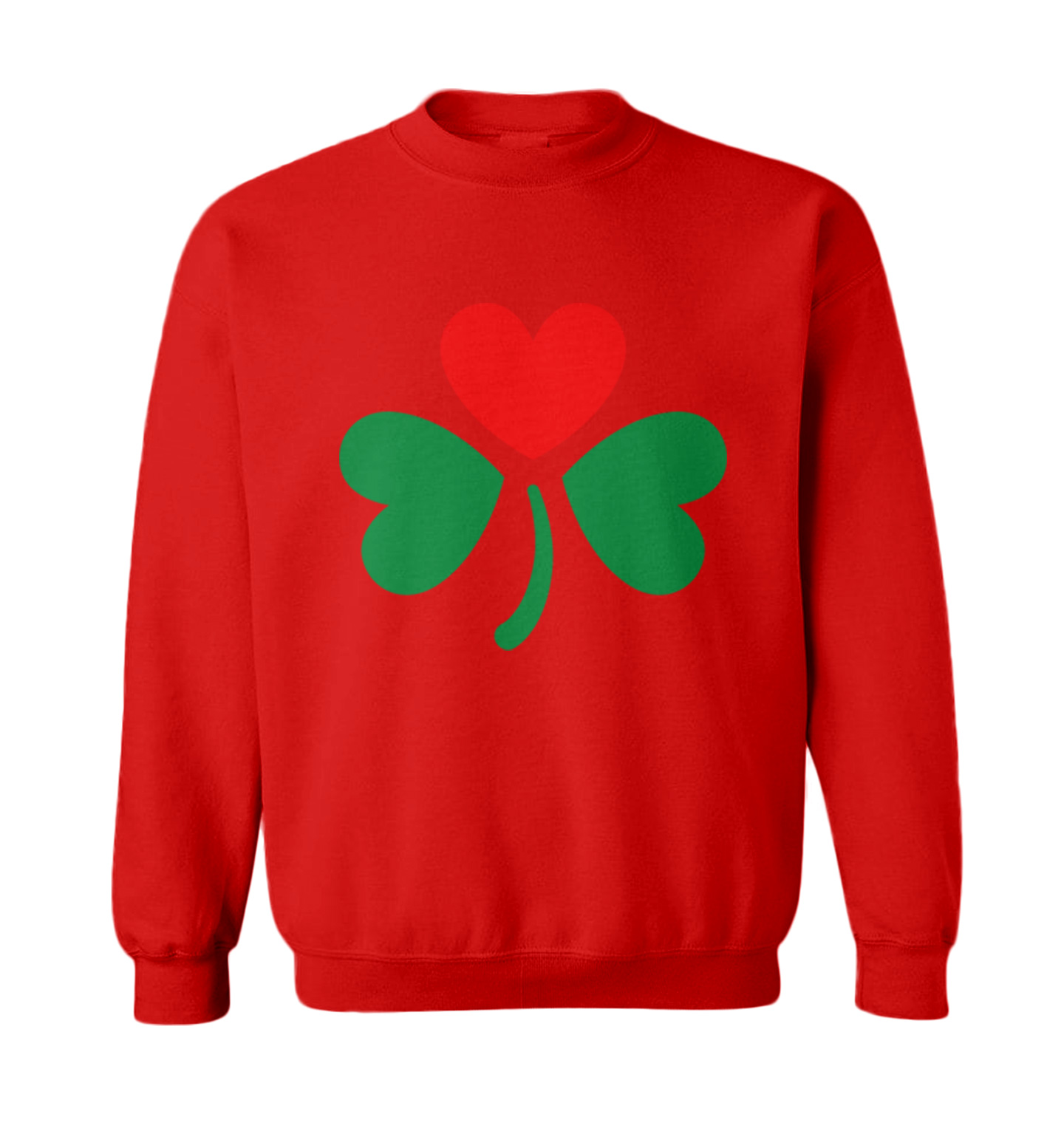 Shamrock With Heart - Love Lucky St. Patrick's Day Toddler Crewneck Sweater - Picture 7 of 8