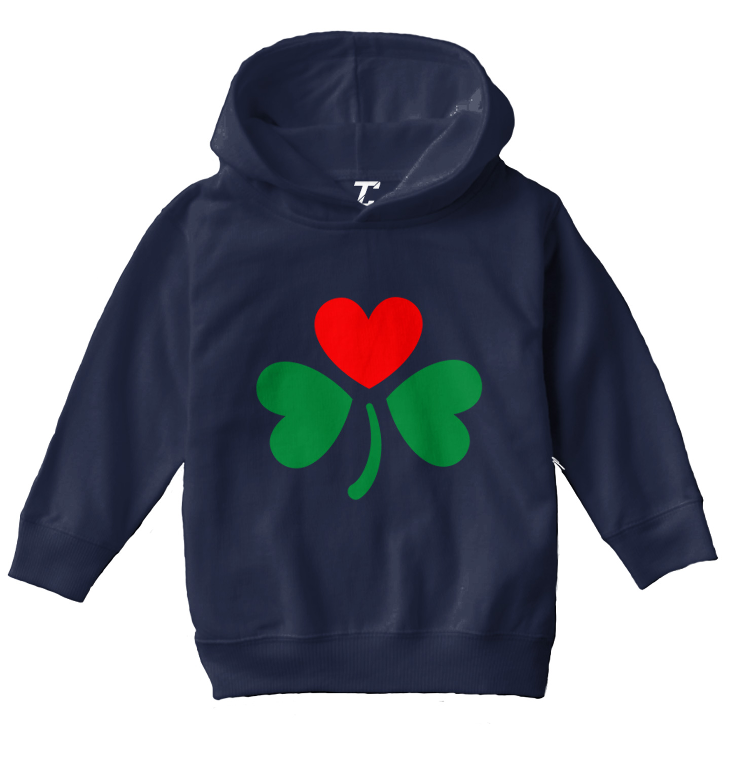 Shamrock With Heart - Love Lucky St. Patrick's Day Toddler/Youth Hoodie - Picture 7 of 12