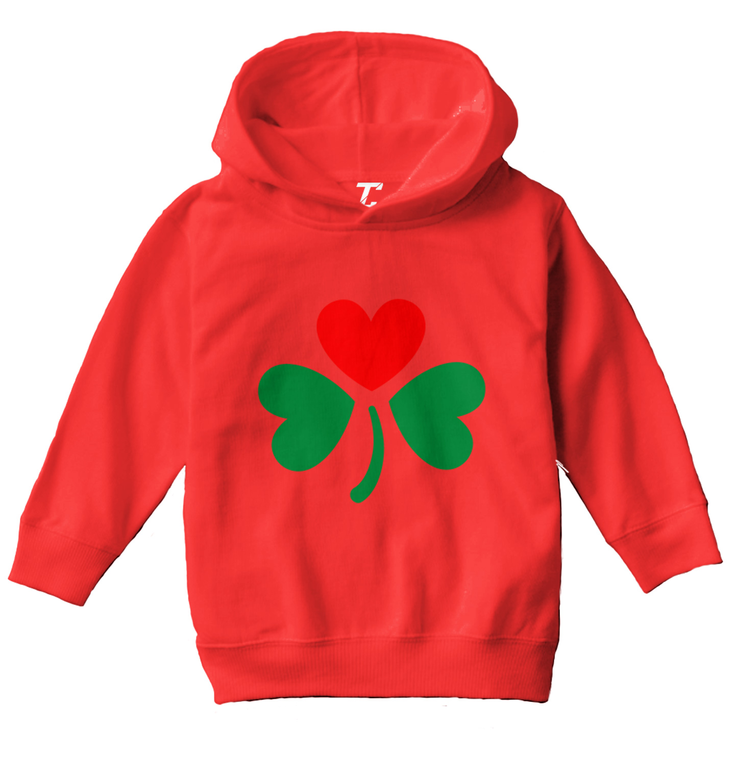 Shamrock With Heart - Love Lucky St. Patrick's Day Toddler/Youth Hoodie - Picture 10 of 12
