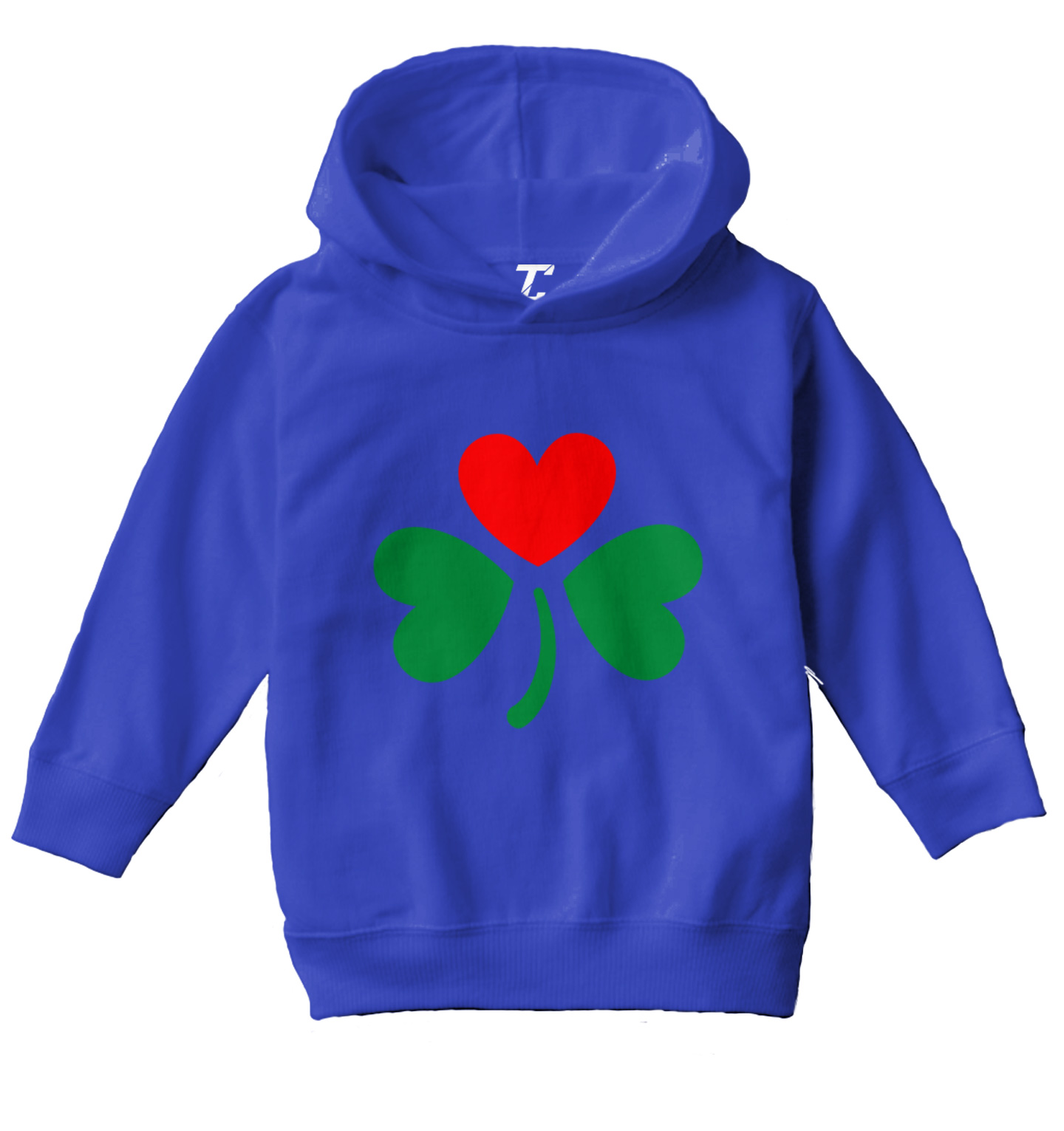 Shamrock With Heart - Love Lucky St. Patrick's Day Toddler/Youth Hoodie - Picture 11 of 12