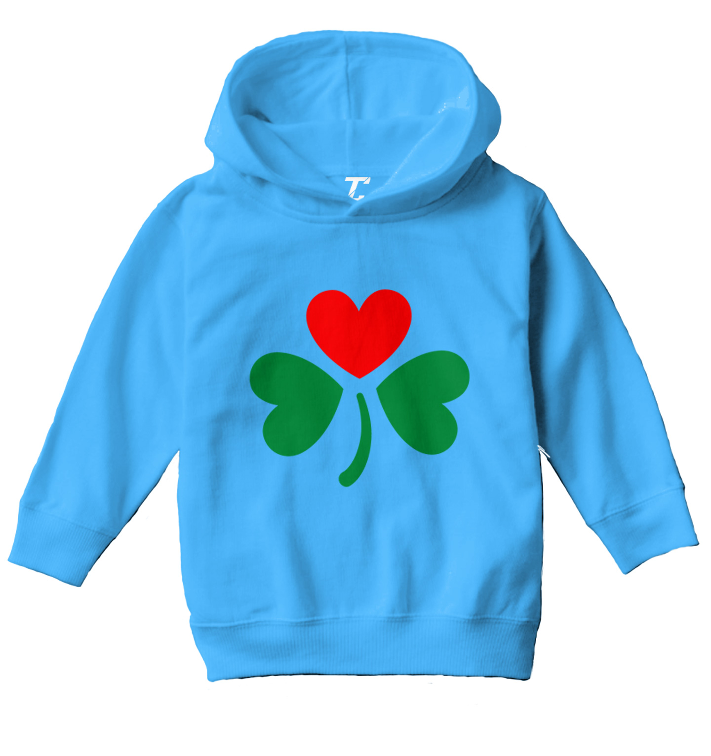 Shamrock With Heart - Love Lucky St. Patrick's Day Toddler/Youth Hoodie - Picture 12 of 12