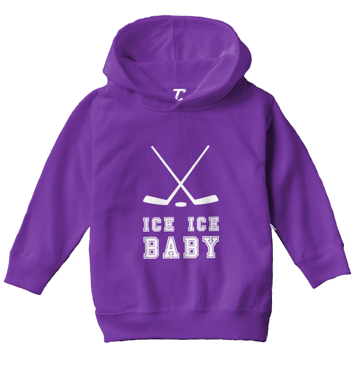 Ice Ice Baby - Hockey Sticks Sports Puck Song Lyrics Toddler/Youth Hoodie - Picture 9 of 12