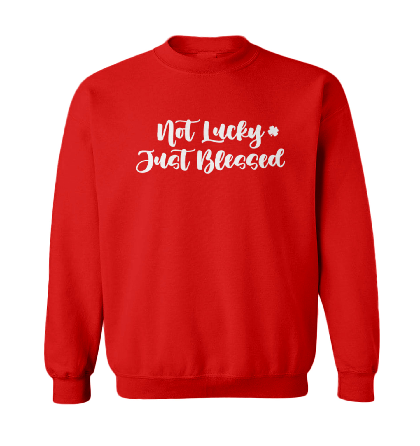 Not Lucky Just Blessed - 4 Leaf Clover St. Patrick Toddler Crewneck Sweater - Picture 7 of 8