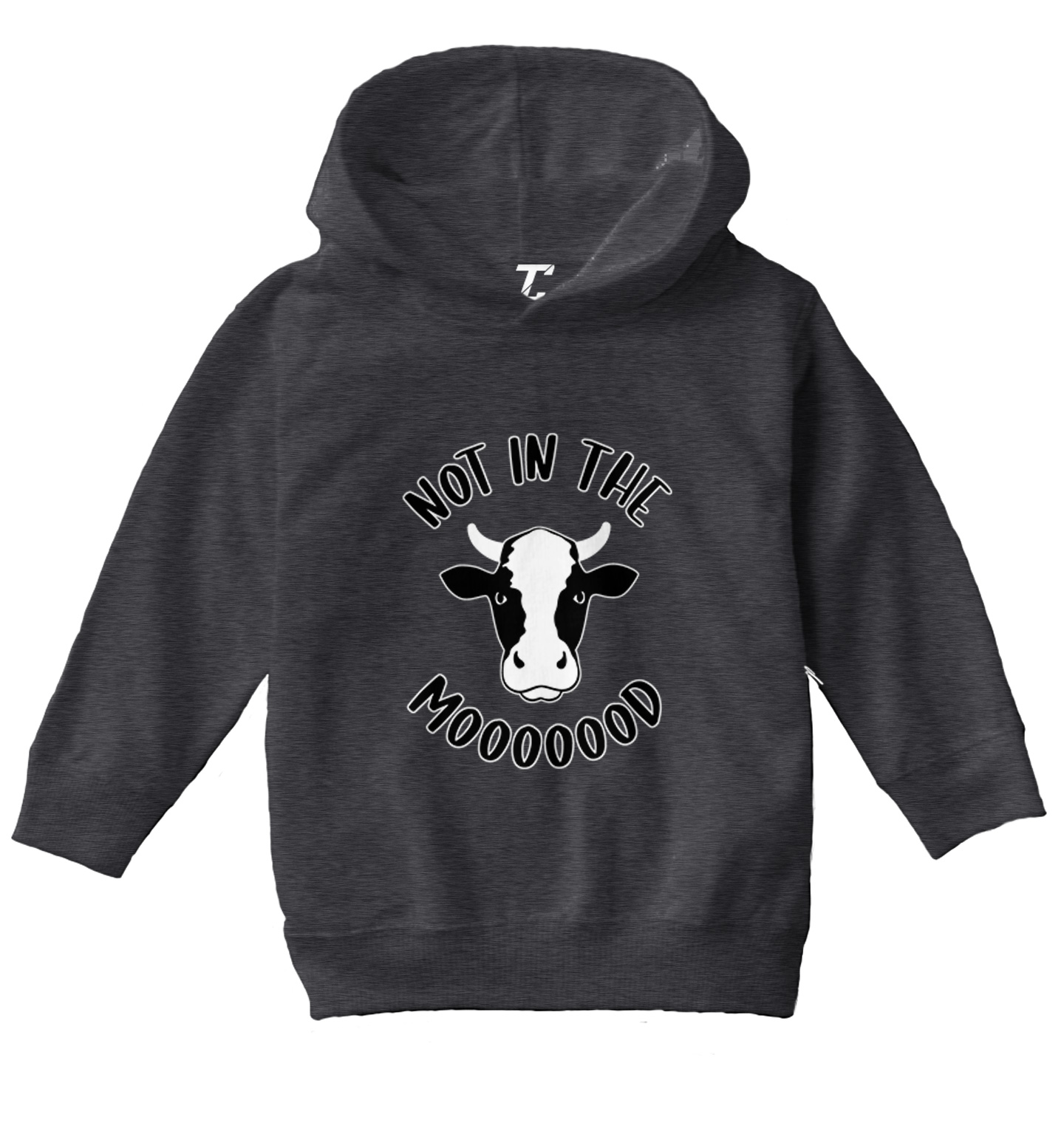 Not In The Mooooood - Funny Cow Cute Animal Lover Toddler/Youth Hoodie - Picture 3 of 12