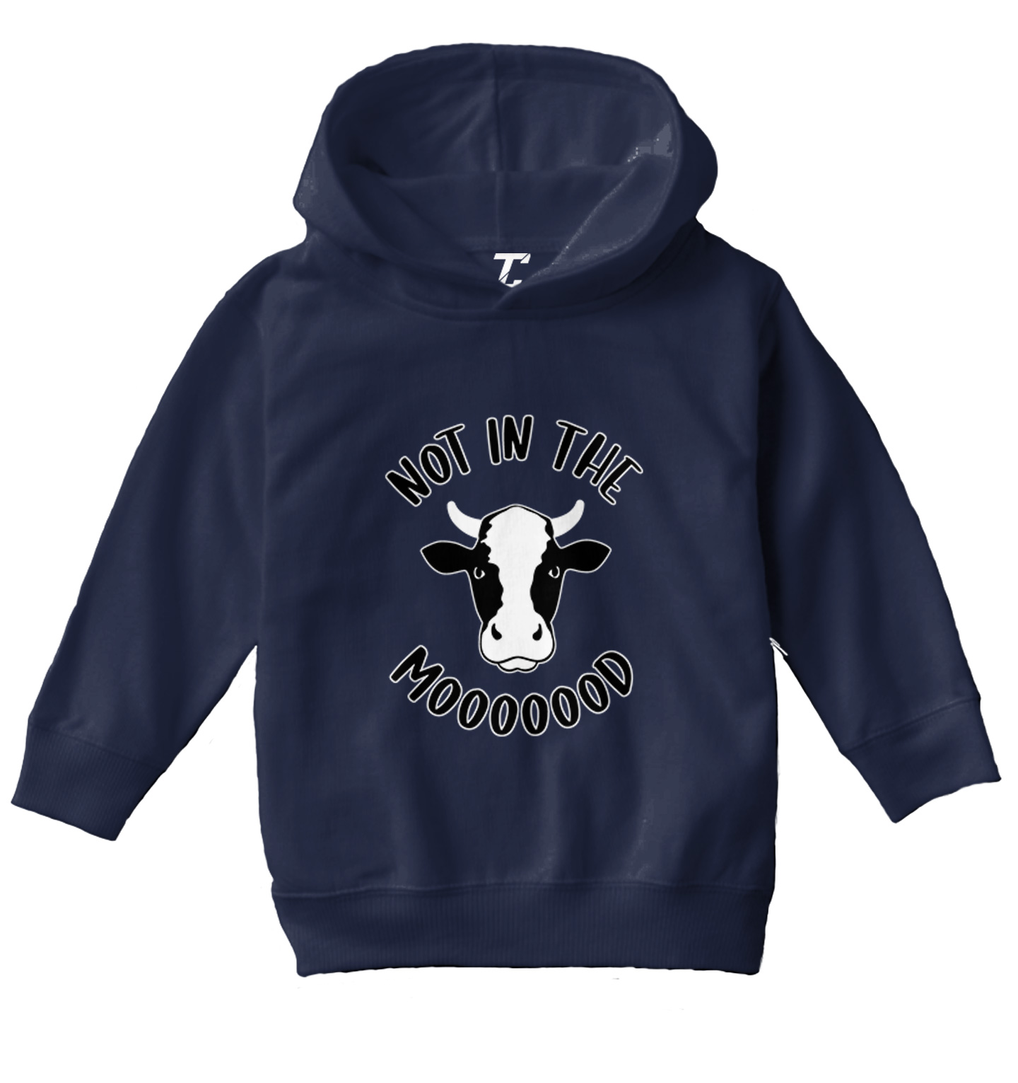 Not In The Mooooood - Funny Cow Cute Animal Lover Toddler/Youth Hoodie - Picture 7 of 12