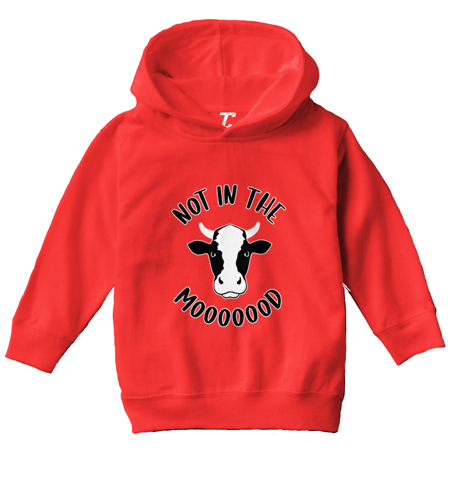 Not In The Mooooood - Funny Cow Cute Animal Lover Toddler/Youth Hoodie - Picture 10 of 12