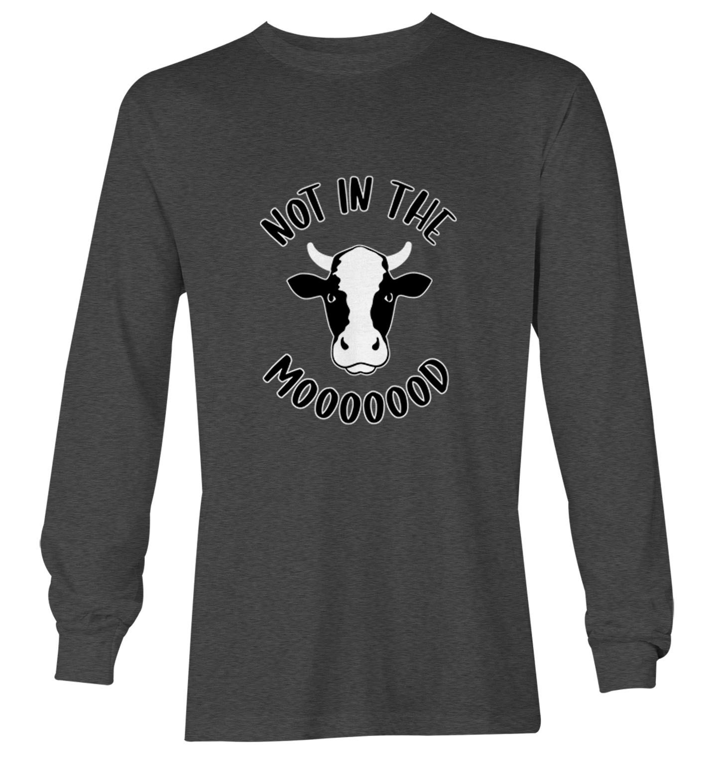 Not In The Mooooood - Funny Cow Cute Animal Lover Youth T-Shirt - Picture 14 of 20