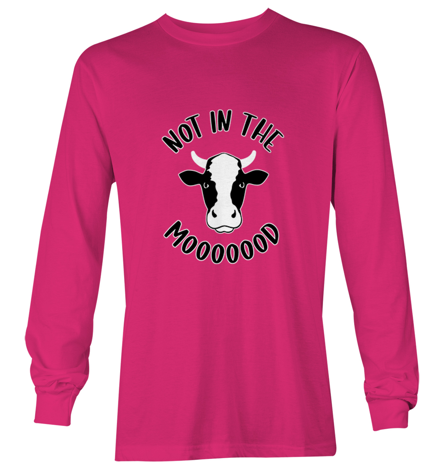 Not In The Mooooood - Funny Cow Cute Animal Lover Youth T-Shirt - Picture 18 of 20