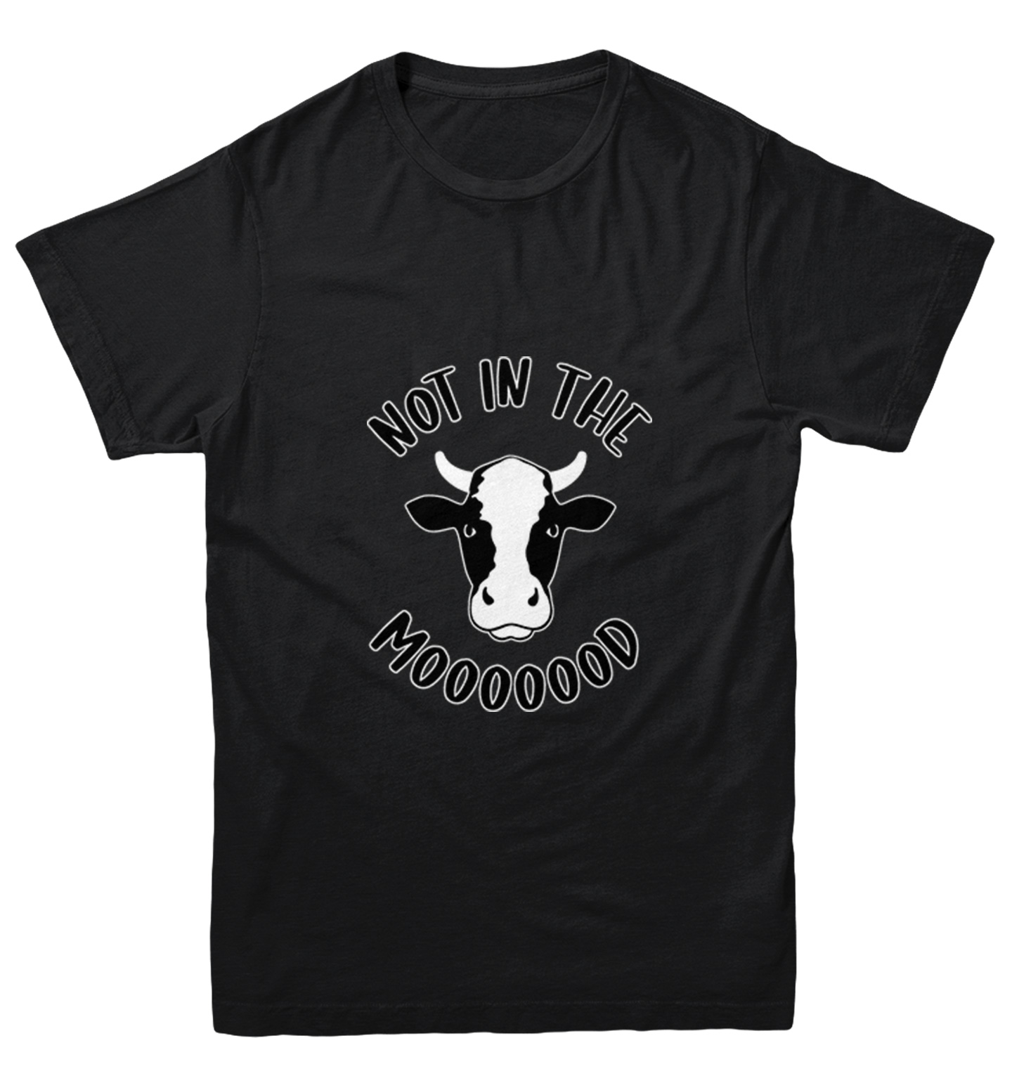 Not In The Mooooood - Funny Cow Cute Animal Lover Youth T-Shirt - Picture 2 of 20