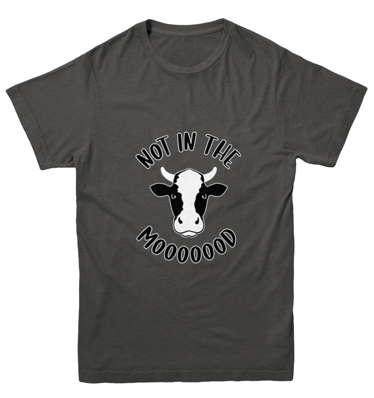 Not In The Mooooood - Funny Cow Cute Animal Lover Youth T-Shirt - Picture 3 of 20