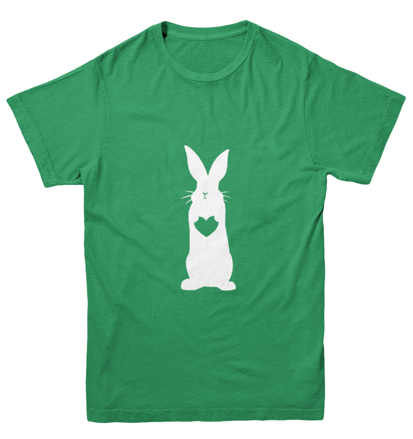 【DEARMINE】Heart Rabbit Printing Short Sleeves YOUTH_KELLY.jpg